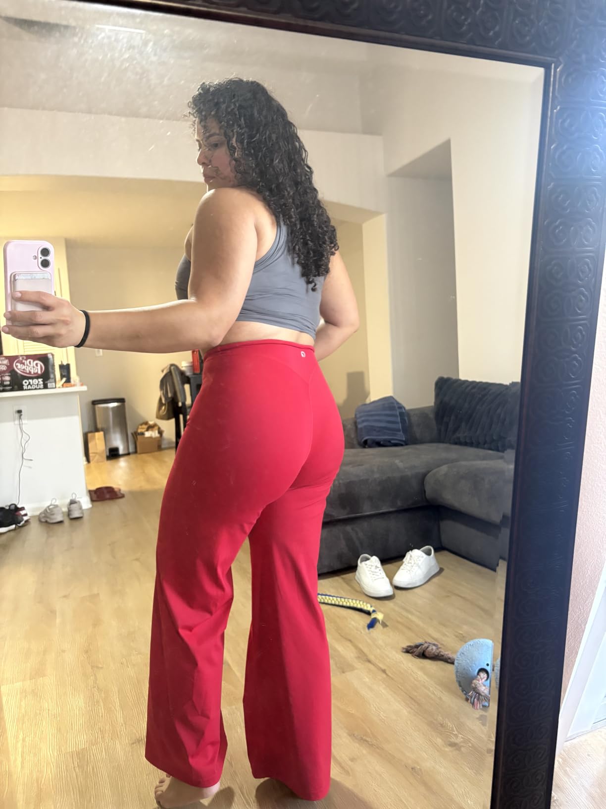 OQQ Yoga Pants Women High Waist Stretch Casual Soft Straight Leg Bottoms customer photo 1