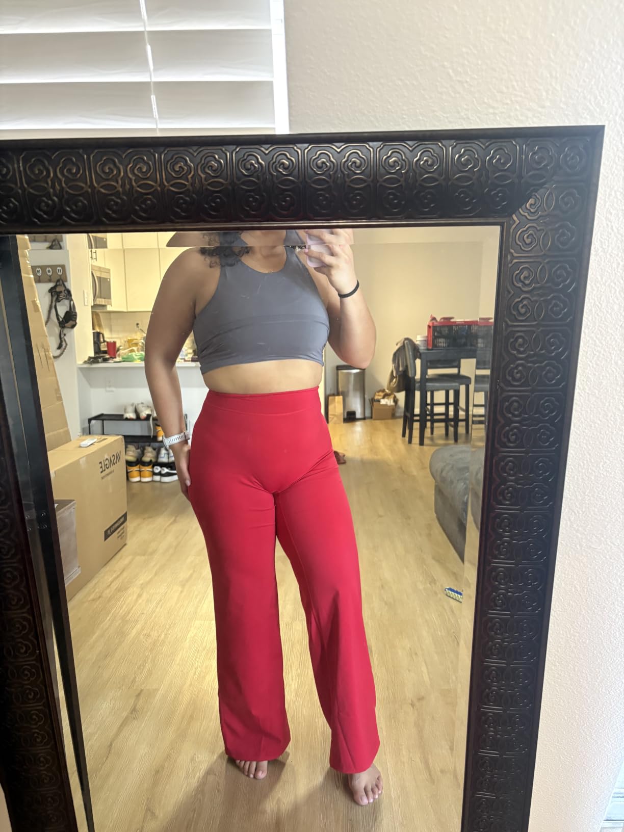 OQQ Yoga Pants Women High Waist Stretch Casual Soft Straight Leg Bottoms customer photo 2