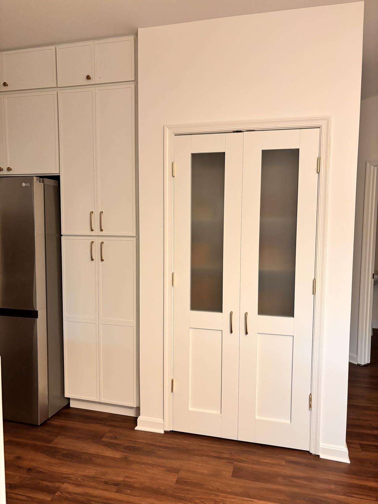 60x80 Interior Double Doors, Full Clear Glass Doors, Room Door French Door | CARBP2 Safety Certified Solid Core, Tempered Thicken Glass, Assembled Door Panel, Barn Door Slab, Closet Door, No Pre-Drilling customer photo 1