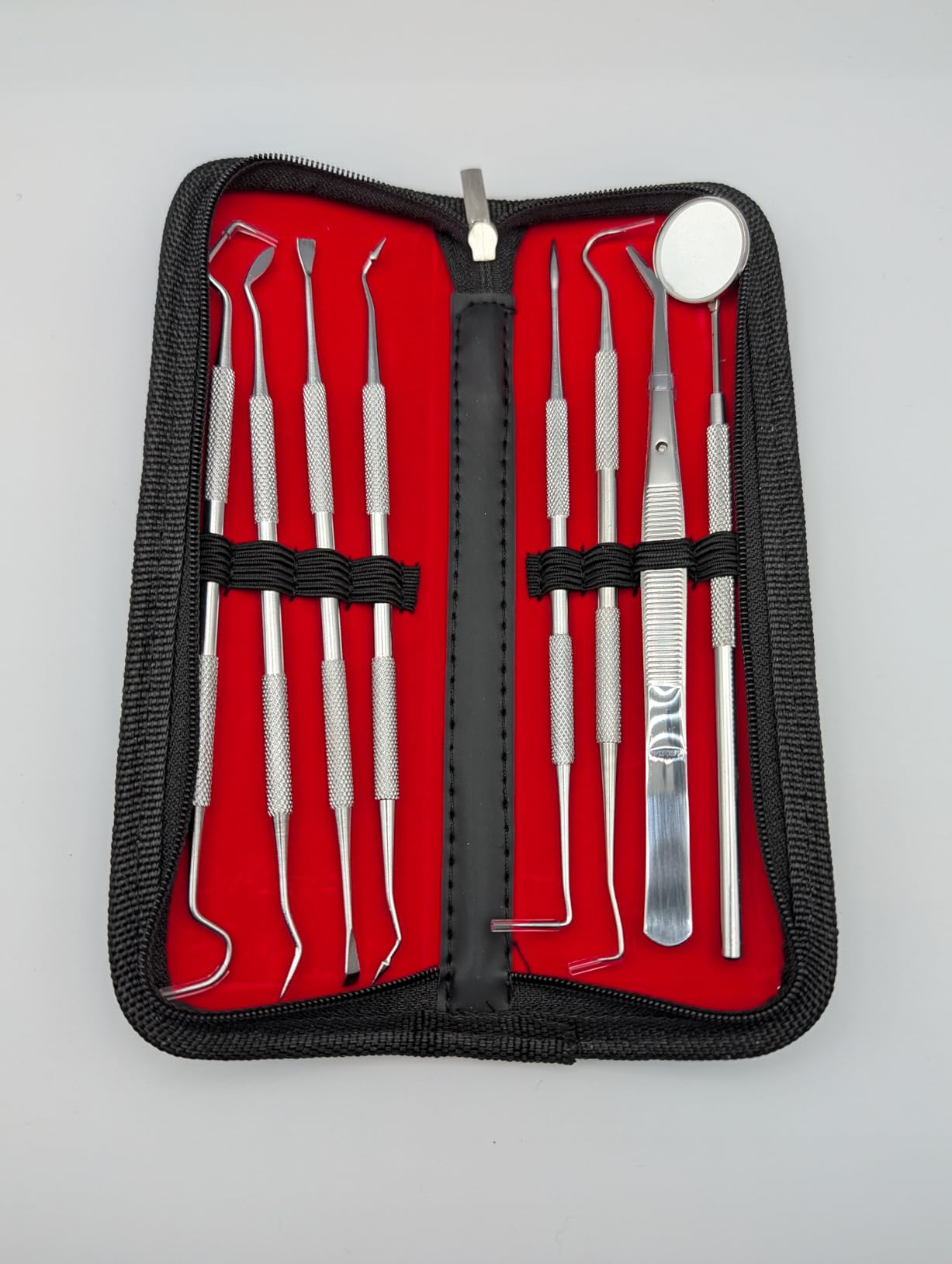 11 Pack Dental Tools PARYUNGR Teeth Cleaning Tool Kit, Stainless Steel Tongue Scraper Tartar Plaque Remover Tooth Cleaner Dental Floss Picks Mouth Mirror, Professional Oral Care Hygiene Set with Case customer photo 2