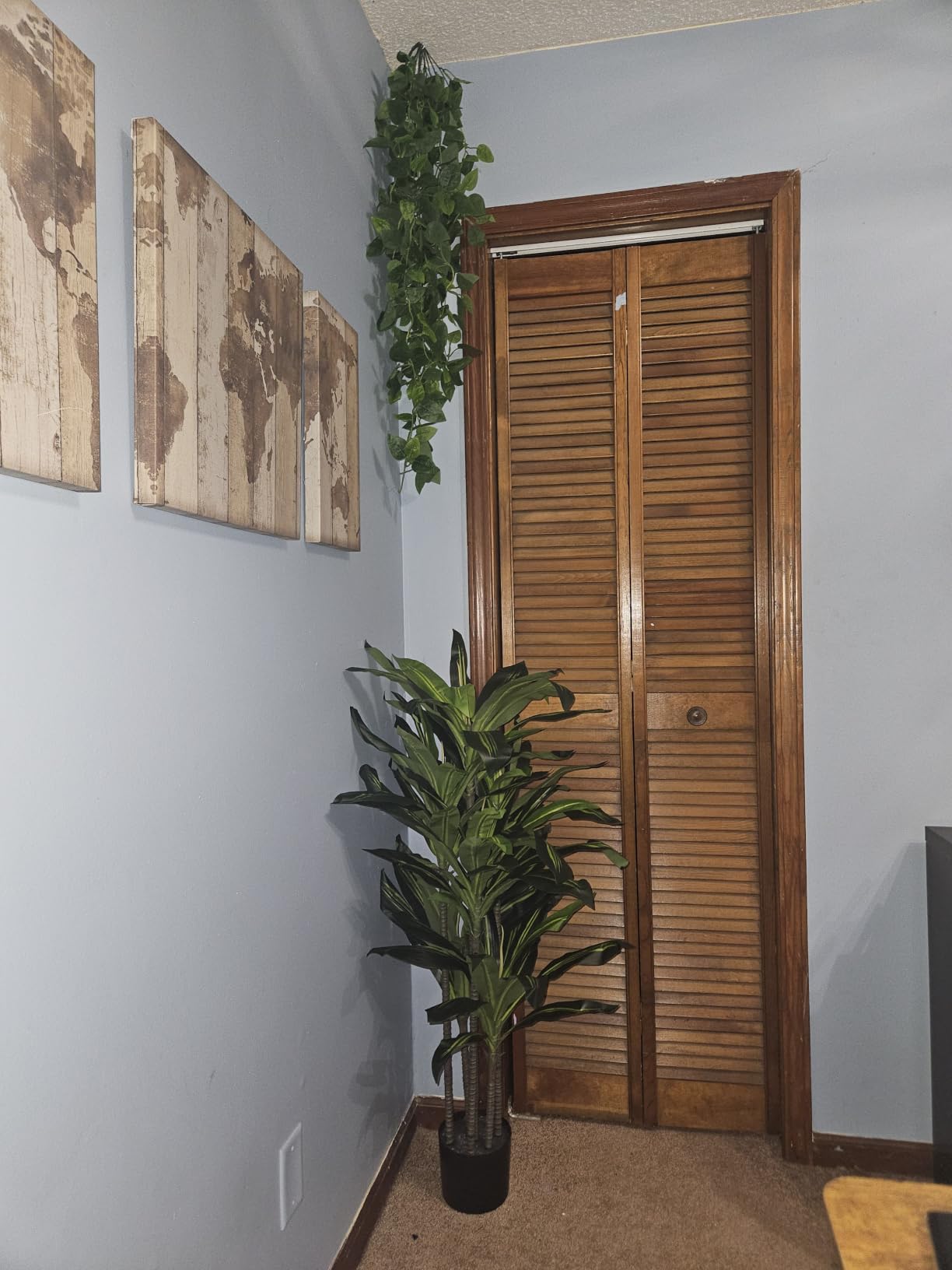 Fake Hanging Plants 2pcs Artificial Hanging Plant for Indoor Outdoor Faux Pothos Vines Greenery Garlands customer photo 1