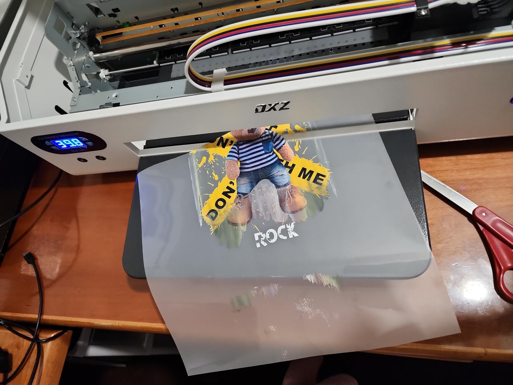DXZ A3 DTG Printer for Direct-to-Garment Clothing - 2800 × 1440 DPI, White Ink Mixing Engine, Semi‑Automatic Cleaning, Includes Electric Sprayer & Ink Kit customer photo 2