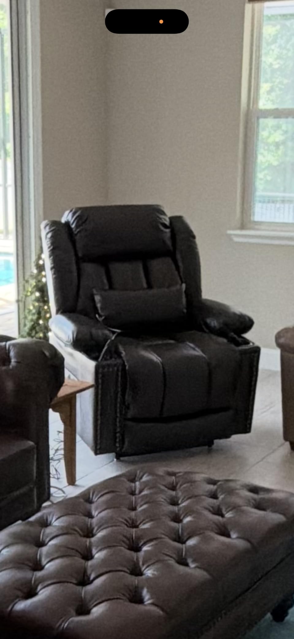 PARKOL Stand Assist Power Lift Recliner Chair for Limited Mobility Elderly | 8-point massage, lumbar heat, silent motor, water-resistant PU leather, USB charging and cup holders, easy assembly customer photo 1