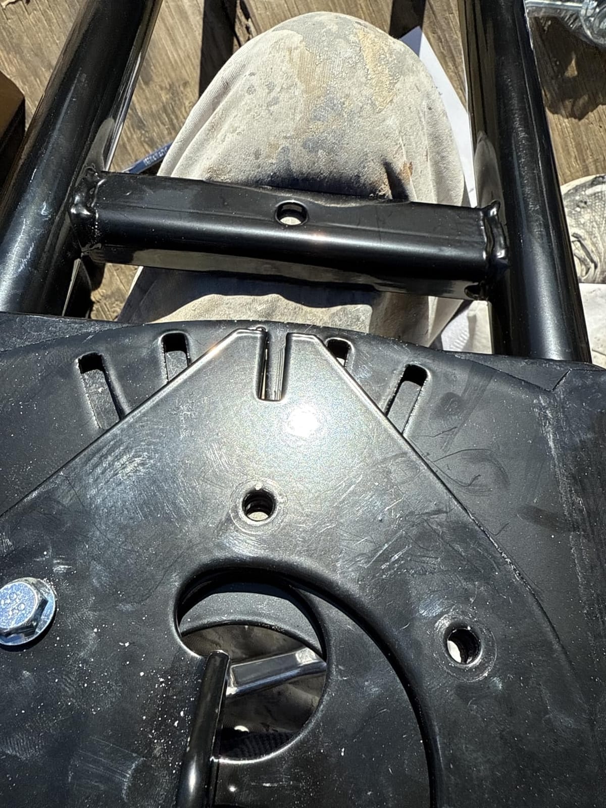 VEVOR Snow Plow Kit, 48in Universal Snow Plow Attachment, Height & Left-Right Adjustable, Quick to Detach, Steel ATV Scrape Blade customer photo 2