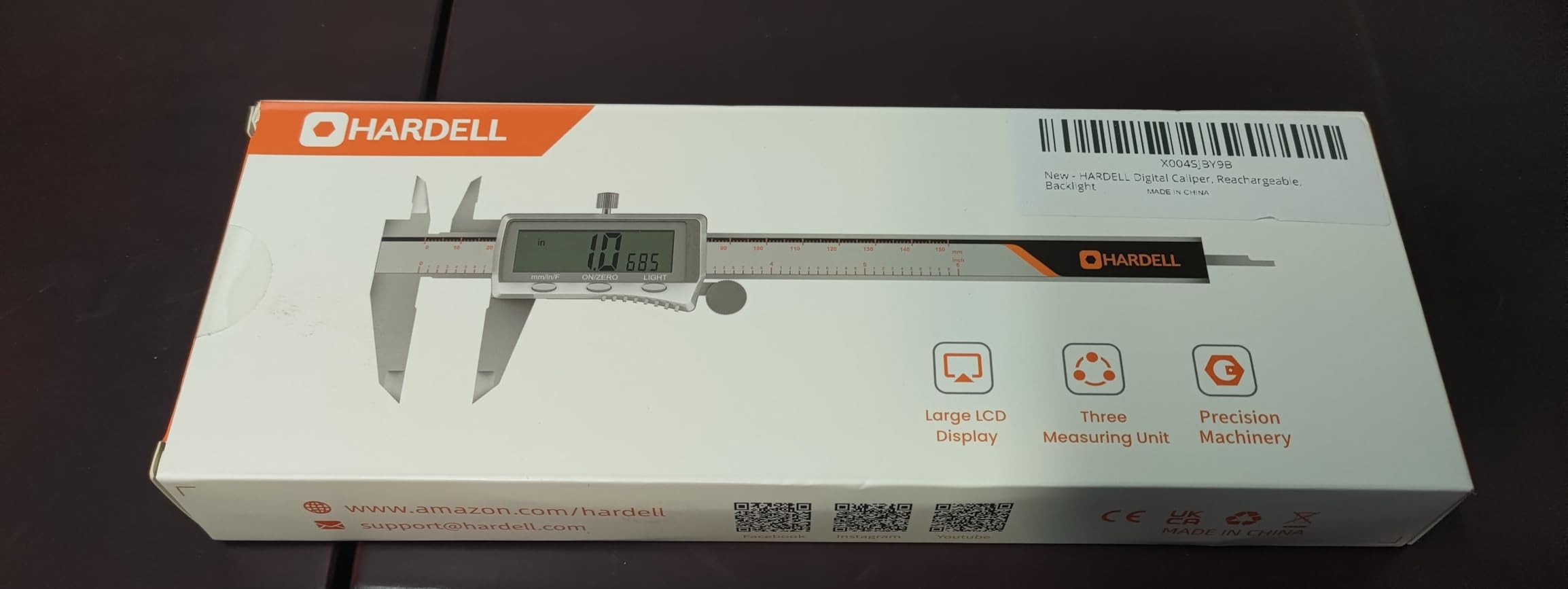 HARDELL Digital Caliper, Rechargeable Caliper Measuring Tool with Backlight LCD Screen, All Metal Calipers, Auto-Off Digital Micrometer, Inch/MM/Fraction for Household/3D-Printing-Rechargeable 6 Inch customer photo 2