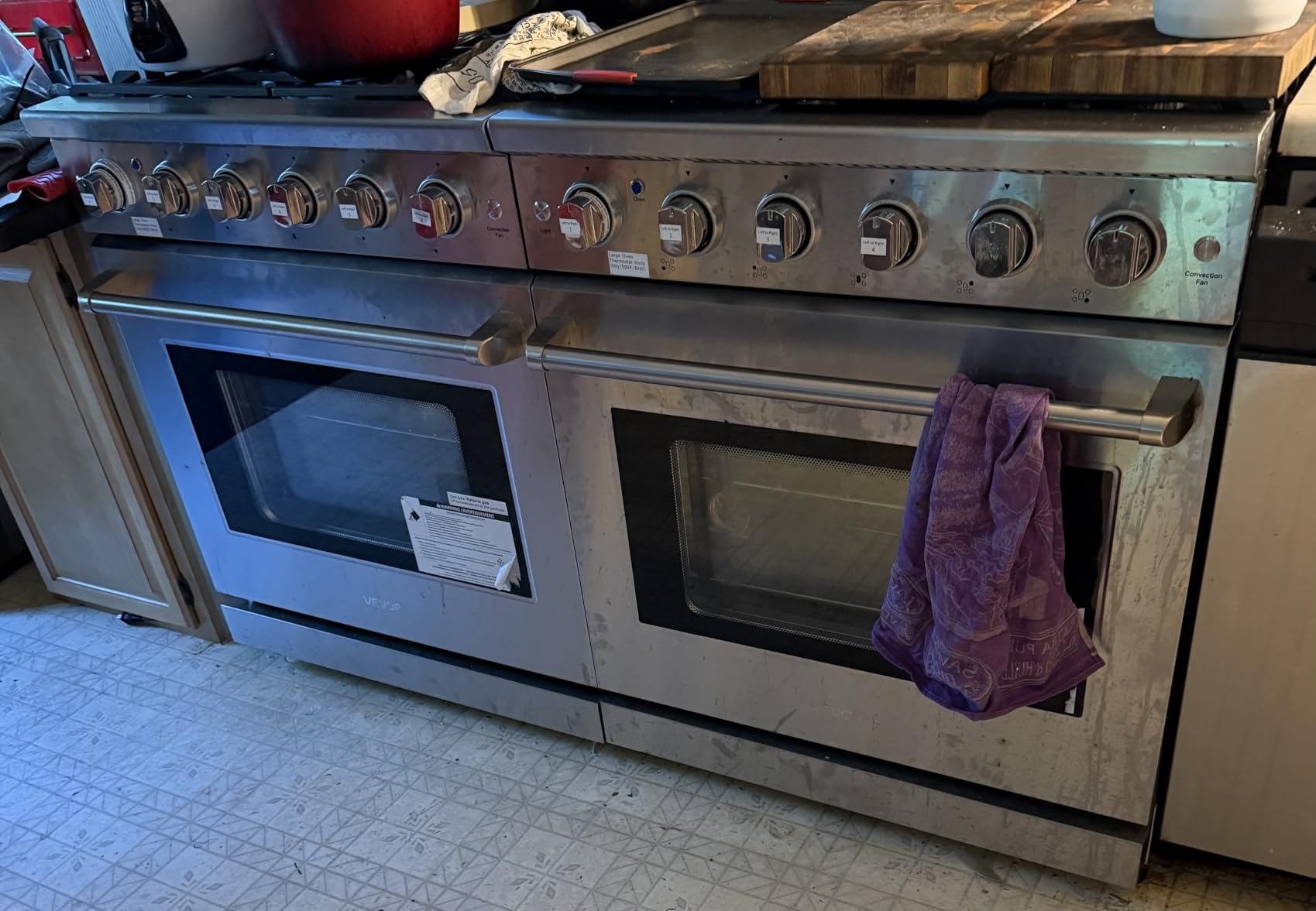 VEVOR Gas Range Oven, 36 Inches Width, Freestanding Stainless Steel Stove and Oven with 6 Sealed Cooktop Burners, Easy Reach Racks, Halogen Light, 6.0 Cu. Ft. Capacity customer photo 2