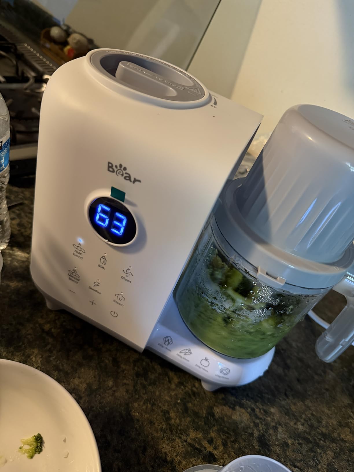 Bear Baby Food Maker with 18.5oz Dual-Layer Steam Baskets, OneStep Baby Food Processor Steamer Puree Blender Grinder Mills, Auto Cooking Grinding&Sterili-zing for Healthy Homemade Baby Food, BPA-Free customer photo 1