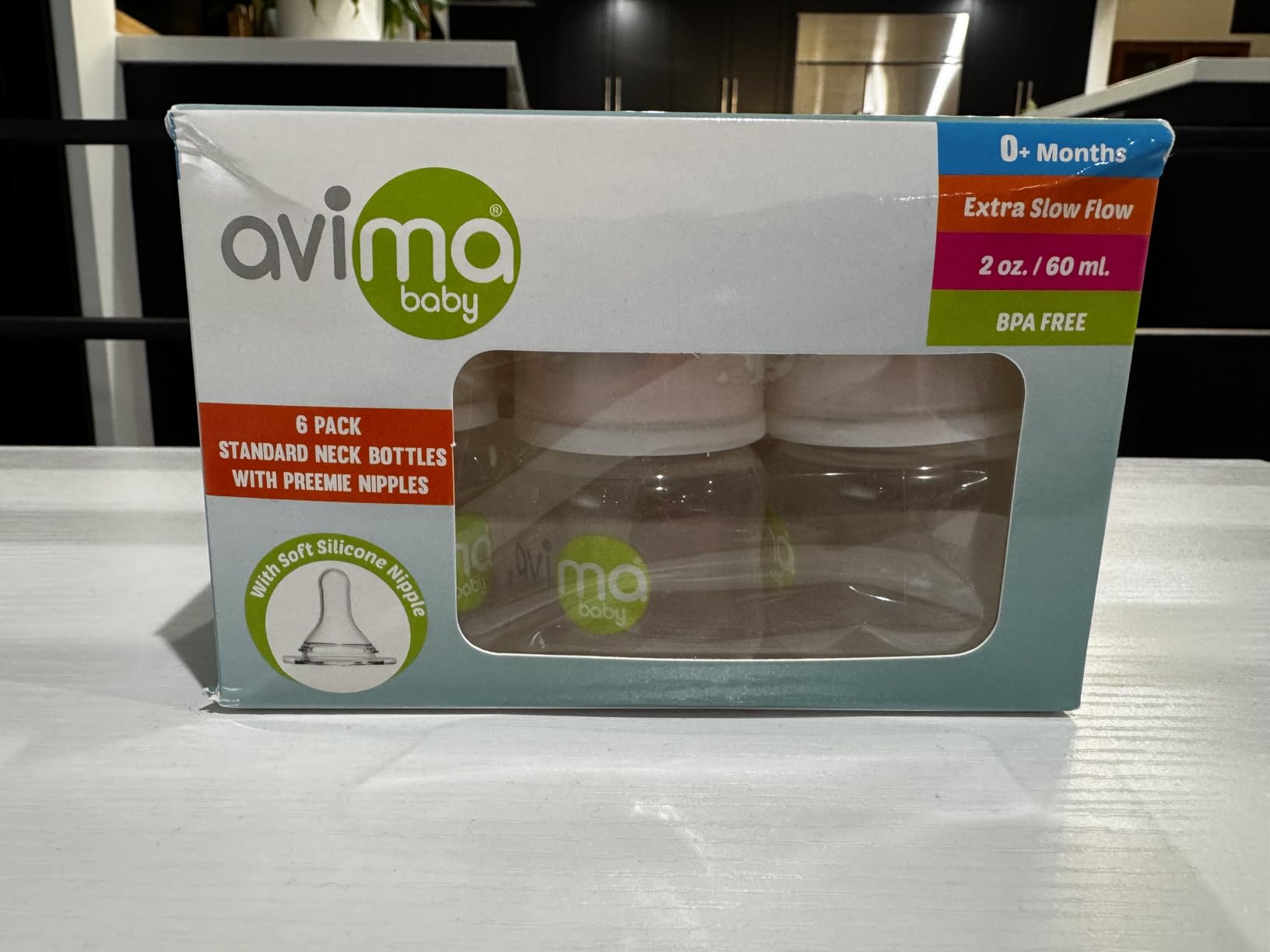 Avima Anti Colic Preemie Baby Bottle w Extra Slow Flow Nipple (Set of 6) customer photo 2