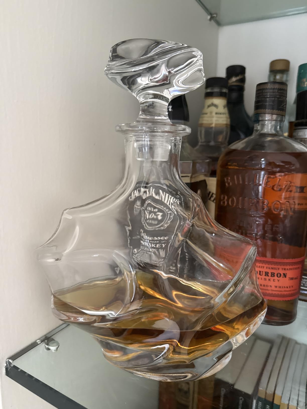 TsukiGlass Storm Japanese Crystal Whisky Decanter, 750ml, 100% Ultra Clarity Lead-Free Crystal, Elegant Liquor Carafe customer photo 1
