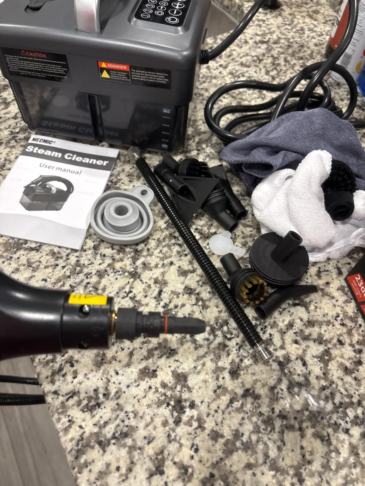 Steam Cleaner for Home - 1600ML Water Tank 15s Heat-Up Portable Steamer for Cleaning, 6 Level Adjustable, 2500W, 45PSI, 250°F Steam, Handheld Steam Cleaner for Car Detailing, Grease, Tile,Grout customer photo 2
