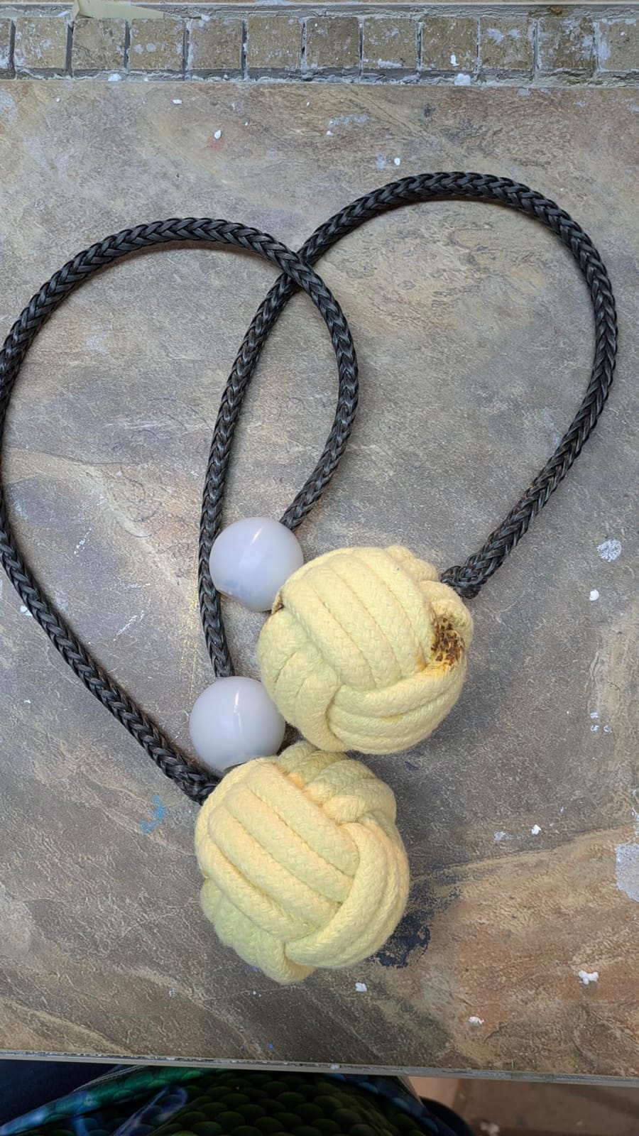 SpinTech Fire Poi Set with Monkey Fist Kevlar Wicks and Technora Tethers Flow Arts Prop High-Performance Burn Spinning for Festivals and Performances (Poi, 3 Inch Head / 24 Inch Length) customer photo 1