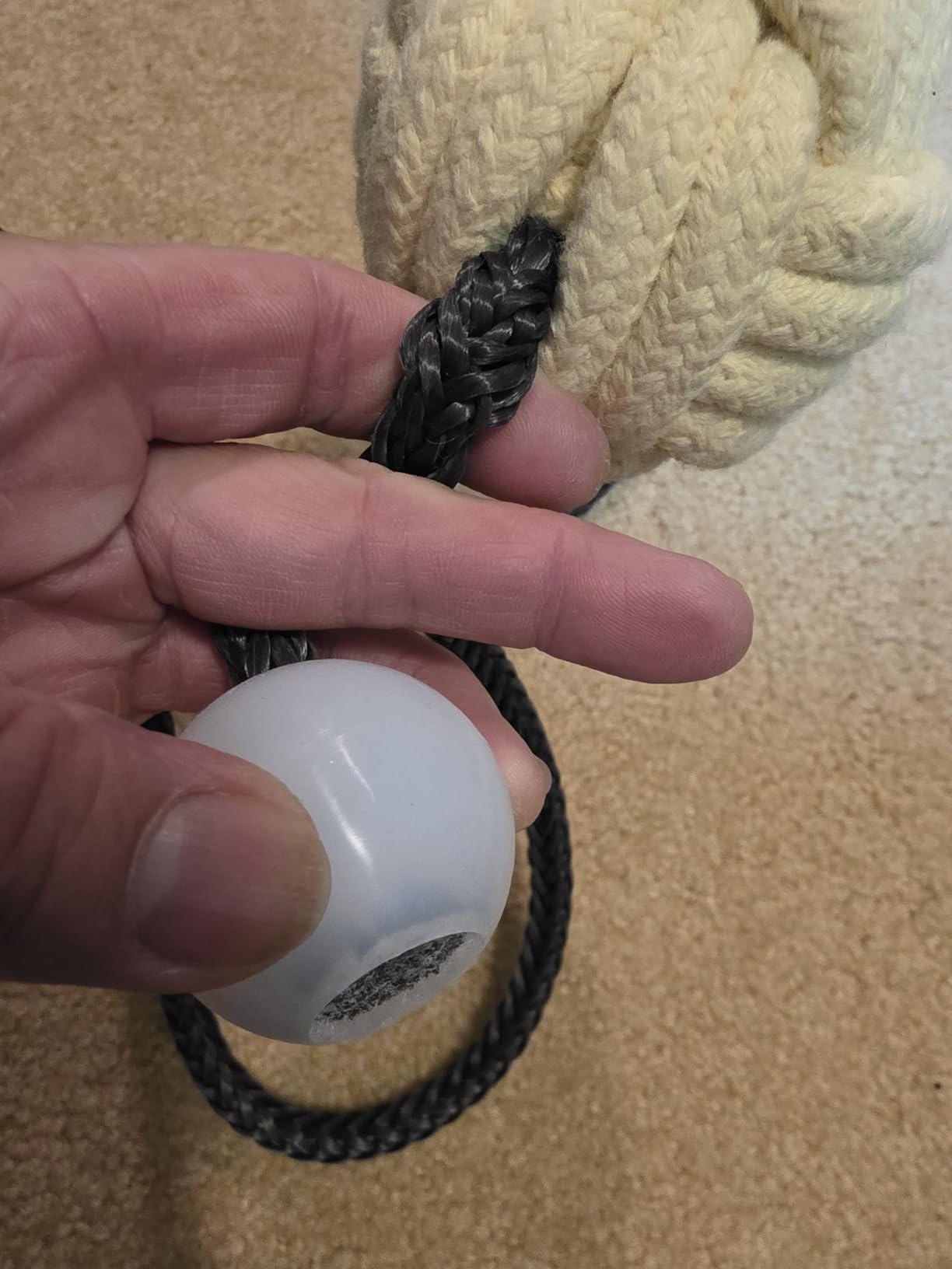 SpinTech Fire Poi Set with Monkey Fist Kevlar Wicks and Technora Tethers Flow Arts Prop High-Performance Burn Spinning for Festivals and Performances (Poi, 3 Inch Head / 24 Inch Length) customer photo 2