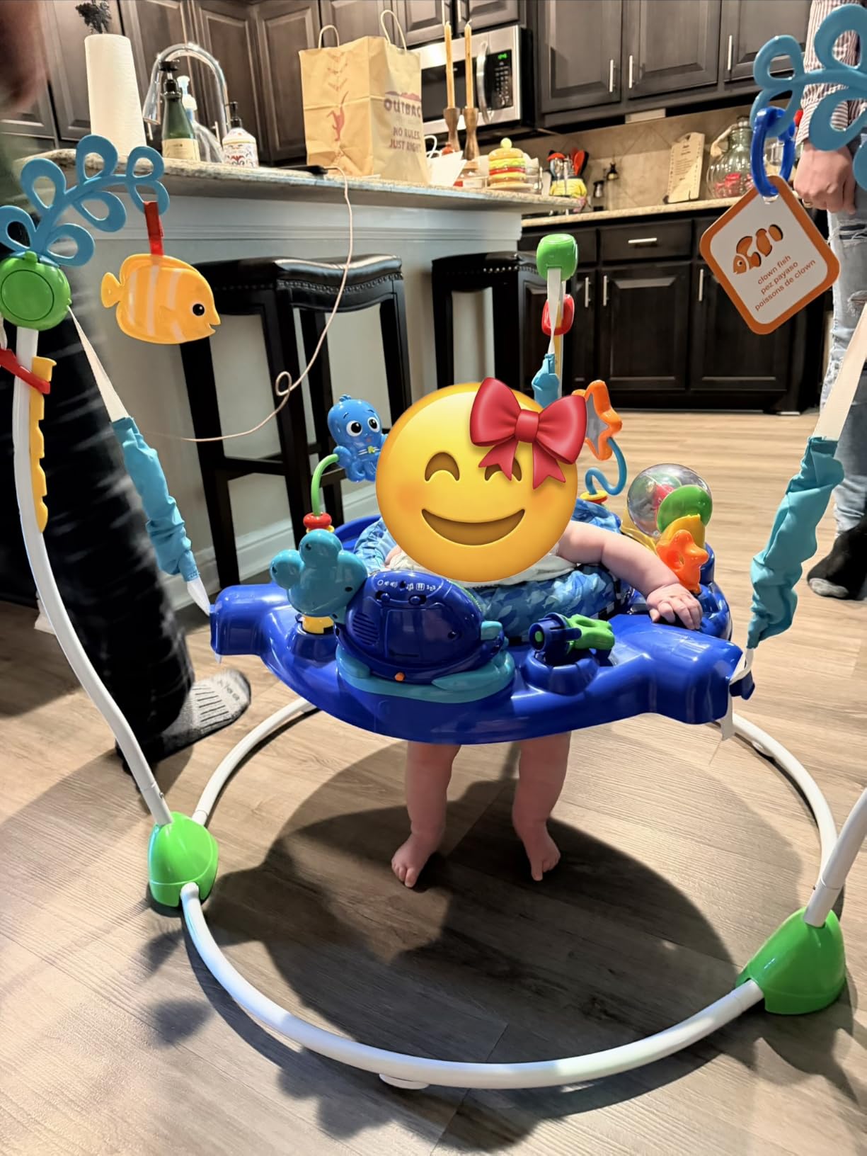 Baby Einstein Farm Explorers Jump & Learn Barnyard 2-in-1 Baby Jumper Activity Center with Interactive Toys, Music, Lights, & Sounds, Ages 6-12 Months customer photo 2