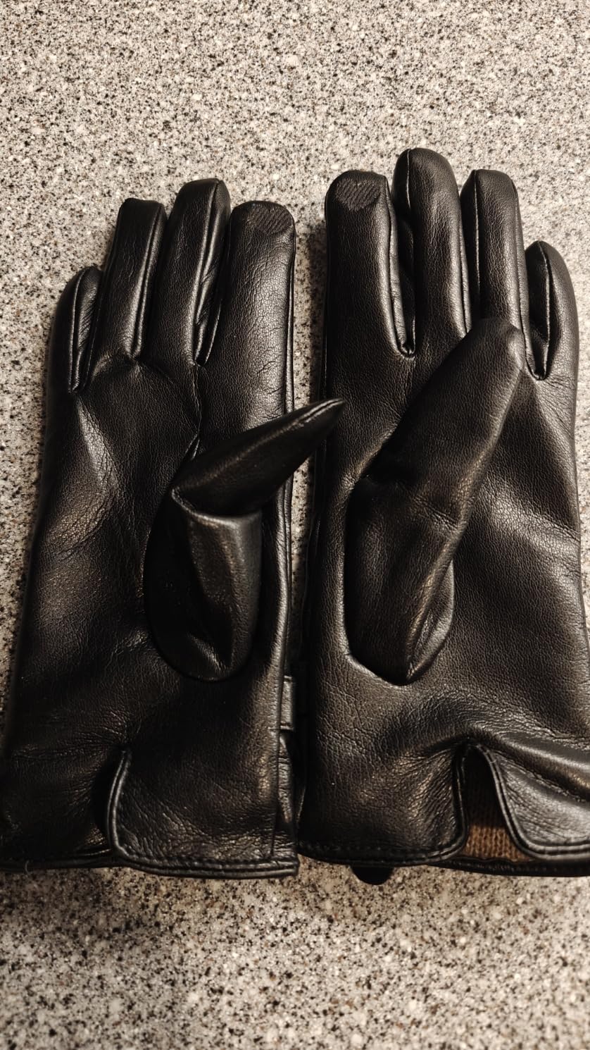 Womens Winter Leather Gloves for Women, Warm Touchscreen Texting Cashmere Lined Warm Lambskin Gloves customer photo 1