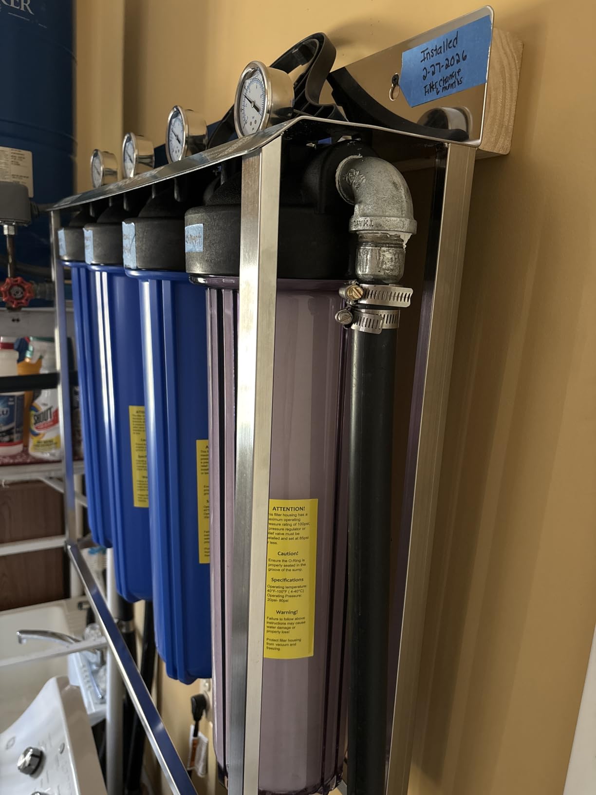 NU Aqua 4-Stage Salt Free Water Softener Whole House Water Filter System customer photo 2