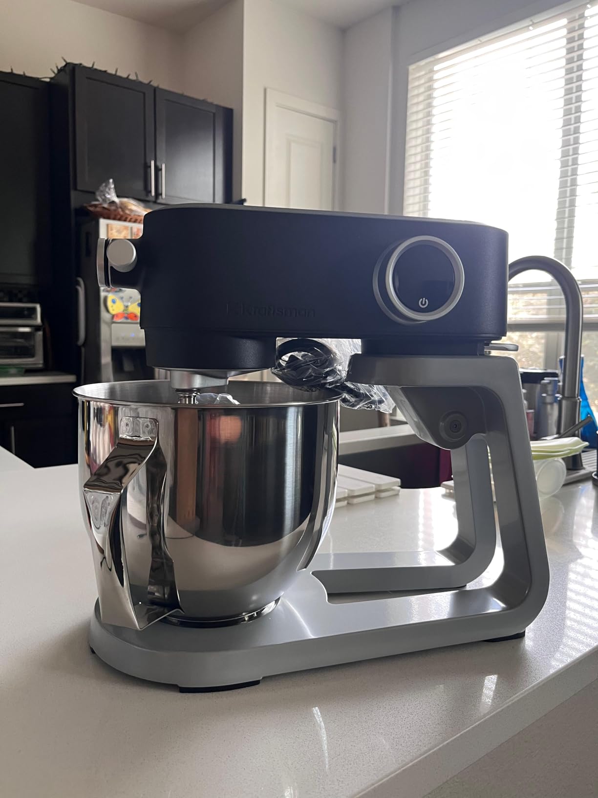 All Metal Stand Mixer DC Motor, Heavy Pizza Dough Mixer 5.3 QT | Multifuncational Kitchen Mixer with 4 Stainless Steel Attachments and Universal Hub, Quiet Operation with Timer, 8-Speed customer photo 1