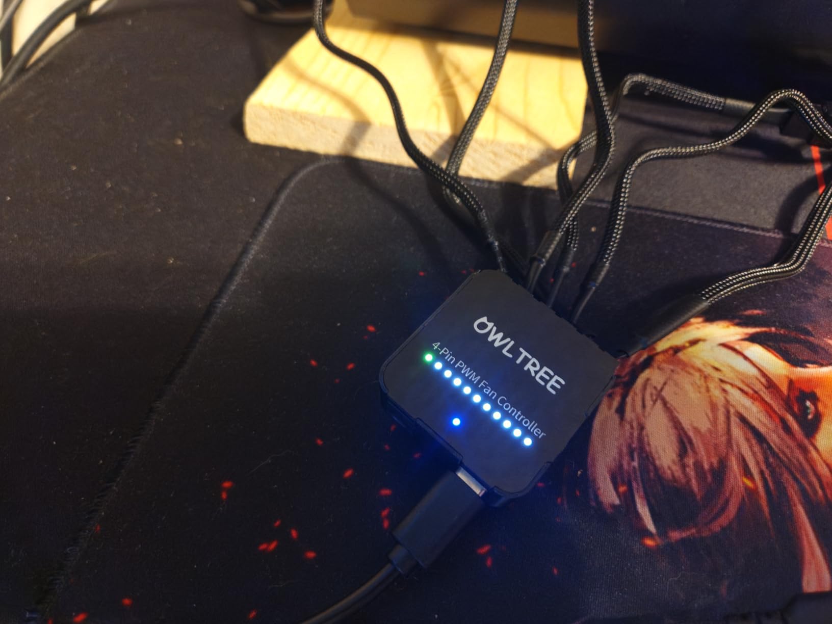 12V 4 Pin PWM Fan Speed Controller PC Fan Hub 6 Fans Supported, Powered by Type-C PD3.0 QC 3.0 and DC 5521 with Max Total 60W Output customer photo 2