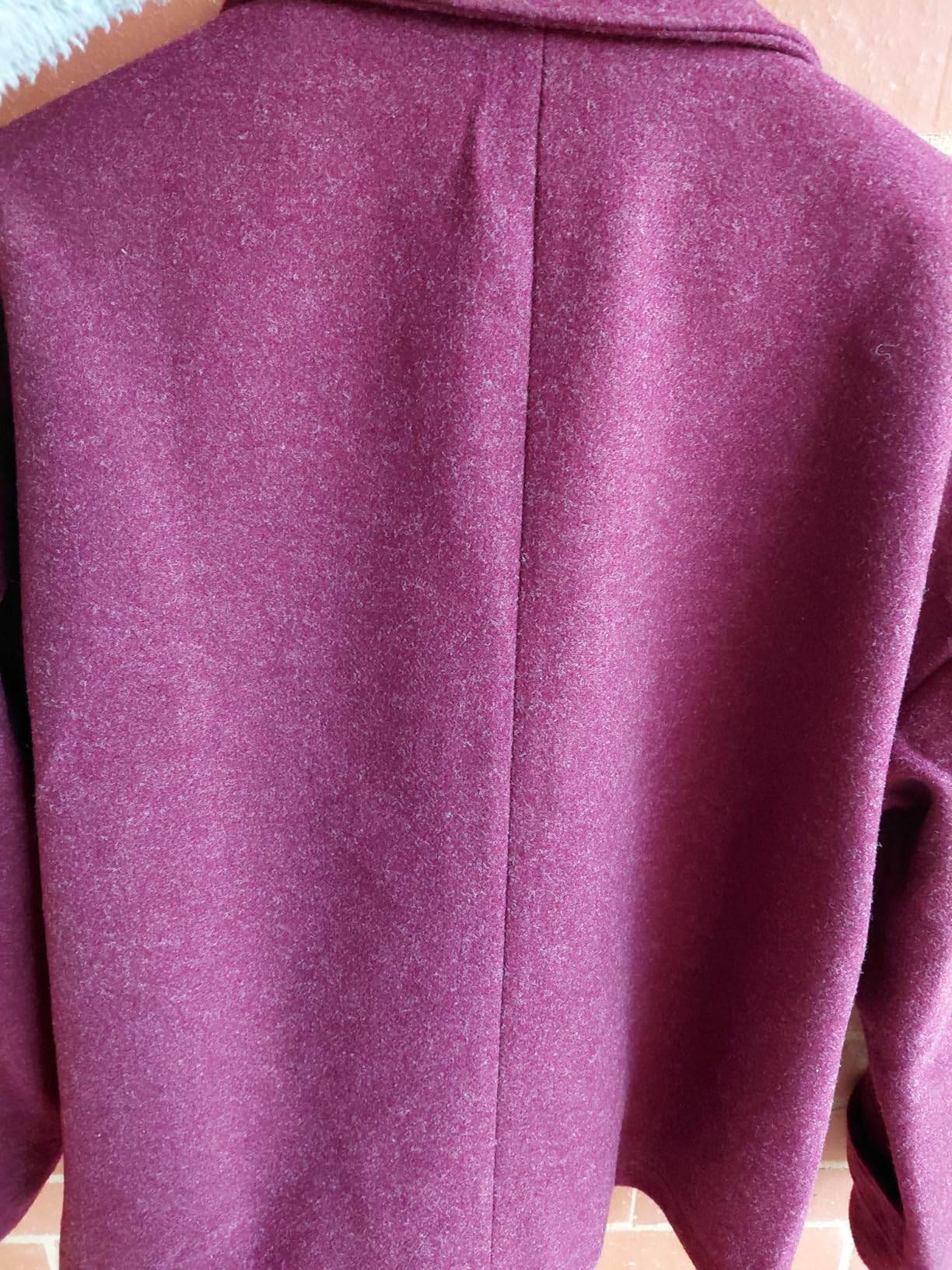 Women's Winter Loose Fit Cropped Wool Coat Double Breasted Dressy Short Blazer Jacket Peacoat customer photo 1