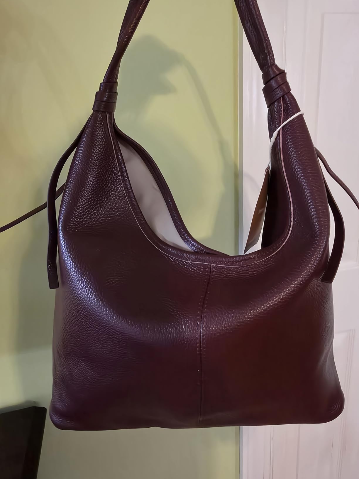 befen Genuine Leather Slouchy Hobo Purses for Women, Top Grain Real Leather Tote Handbags Shoulder Satchel with Tassel Ribbon customer photo 1