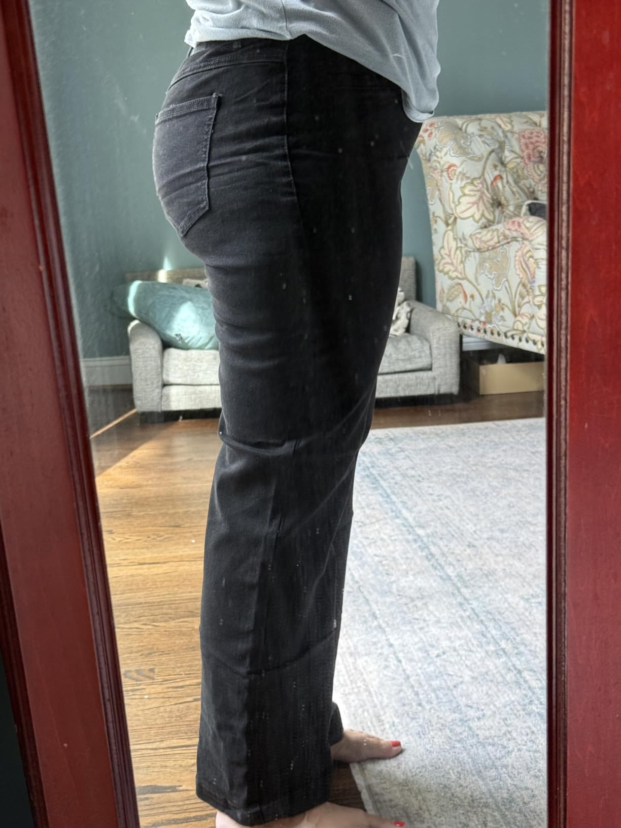 Sidefeel Jeans for Women High Waisted Straight Leg Denim Pants | Soft Stretchy Denim, Dual Button Closure, Full Length, Relaxed Fit Wide Leg Jeans with Pockets, Dressy Casual Wear customer photo 2