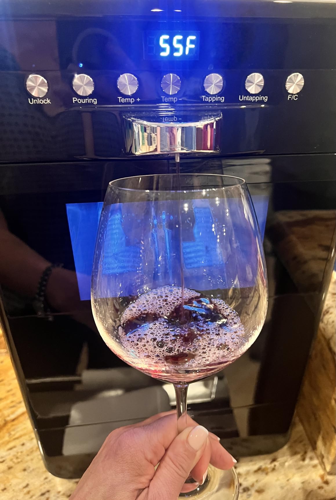 Wine Preservation System, Adjustable Temp Wine Dispenser Saver | Preserves Wine Freshness & Flavor, for Home, Office & Hotel, Without Removing Corks (White) customer photo 1