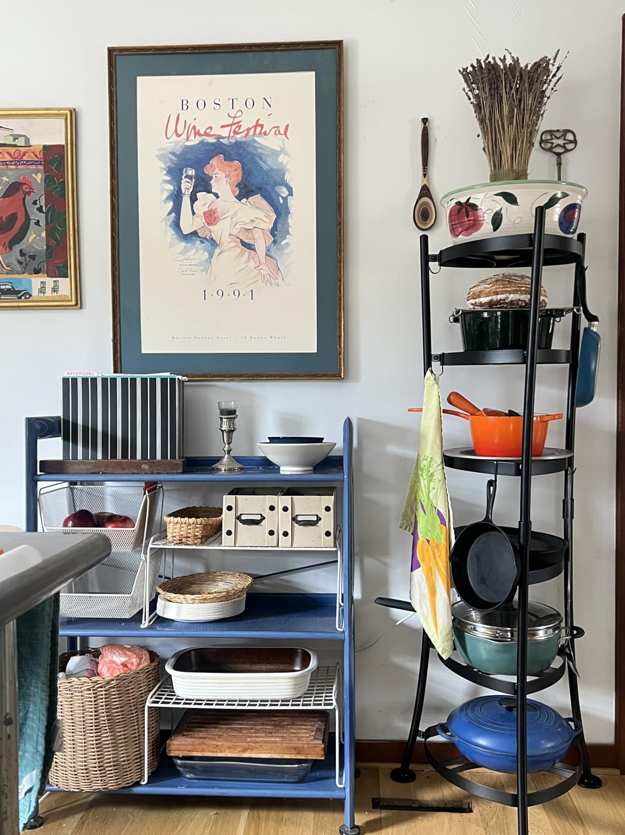 KES 264 Lbs Capacity Freestanding Pot Rack, 6-Tier Cast Iron Cookware Stand with 6 Hooks, Pots and Pans Storage Tower for Kitchen, Stable Base, Anti-tip Strap & Floor Protectors Black, KUR531S6-BK customer photo 2