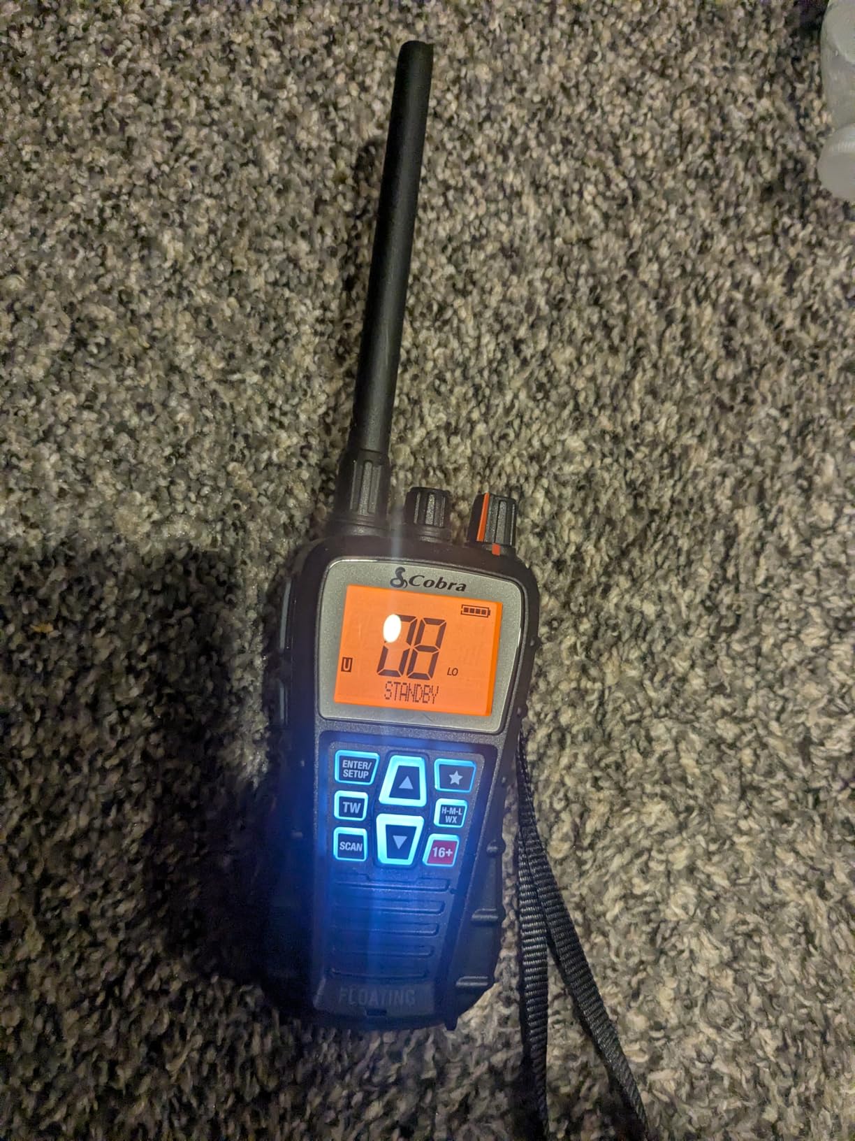 Cobra BlueBound 350 VHF Handheld Marine Radio, Black - 6-Watt, Floats, NOAA Weather Alerts, IPX7 Waterproof customer photo 1