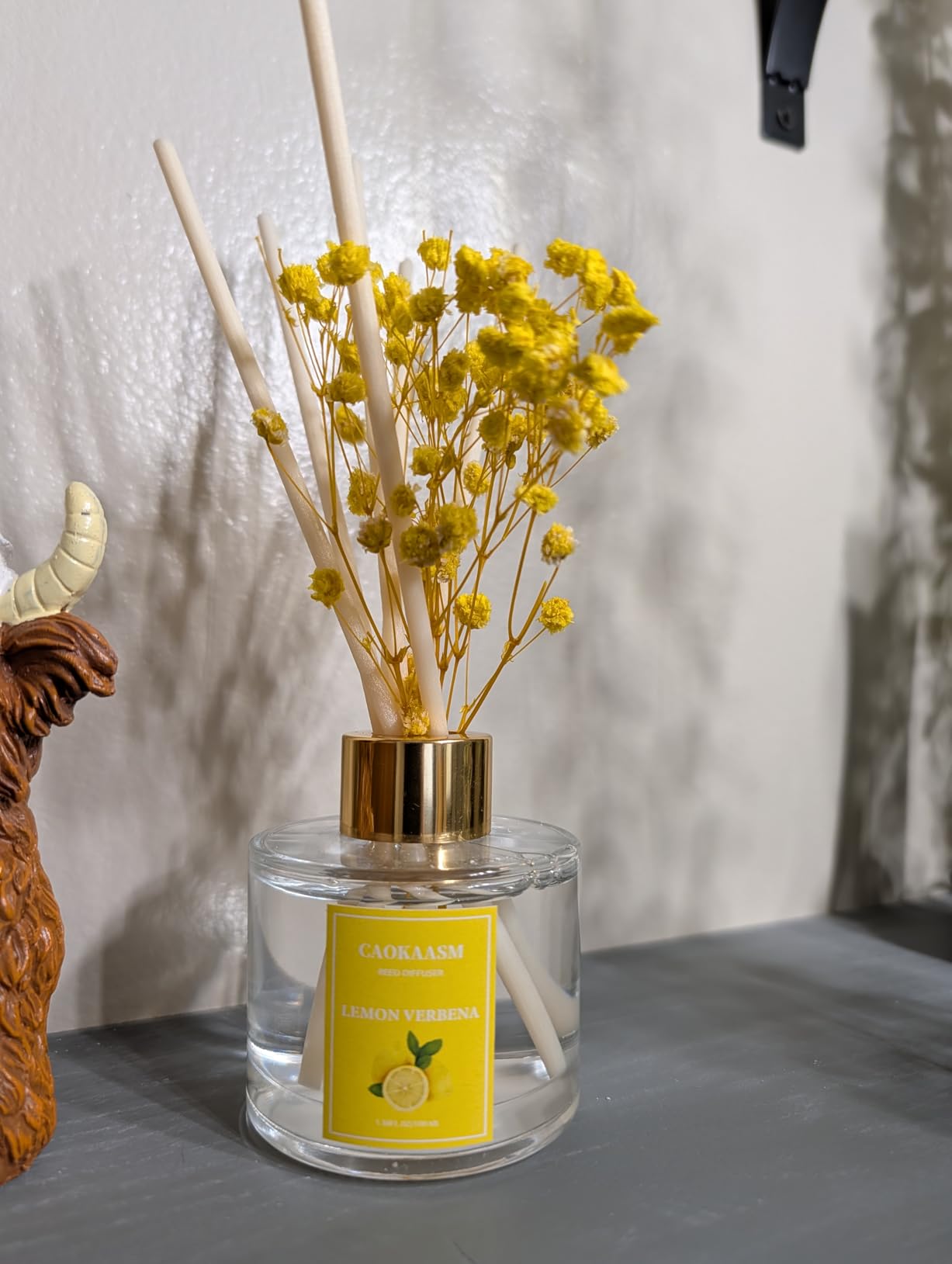 Reed Diffuser Set-Lemon Verbena Scent 3.38 fl oz,Scent Long | Fragrance Oil Diffuser with 6 Reed Sticks,Home & Bedroom Bathroom office Decor,(100ml),pretty appearance customer photo 2