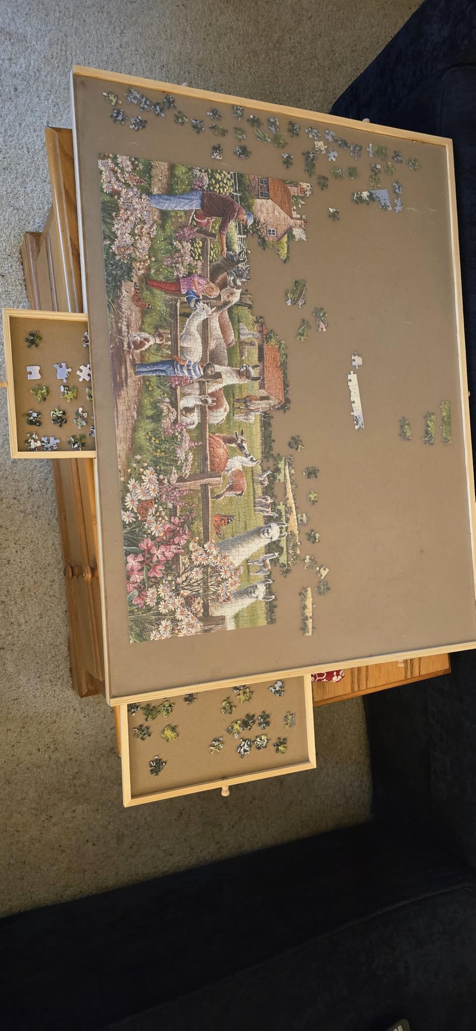 1500 Piece Rotating Wooden Puzzle Board (Fits Puzzles Up to 35