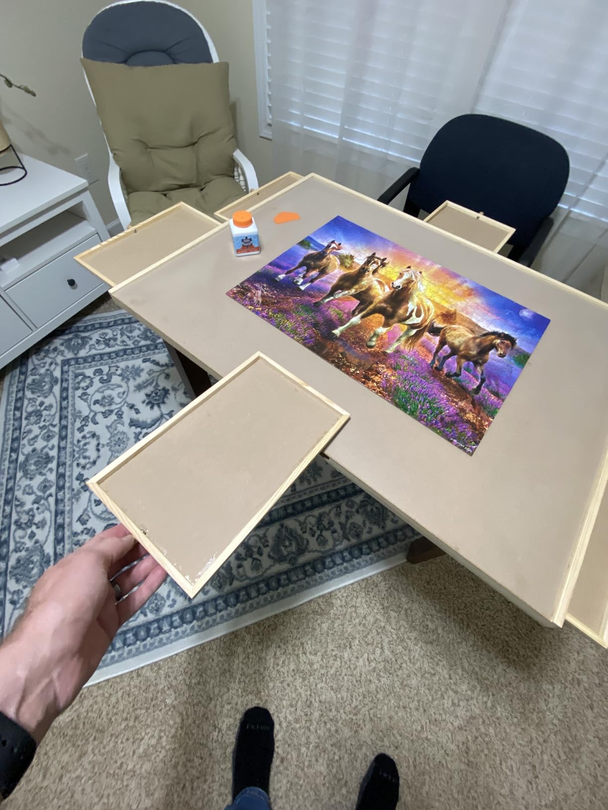 1500 Piece Rotating Wooden Puzzle Board (Fits Puzzles Up to 35