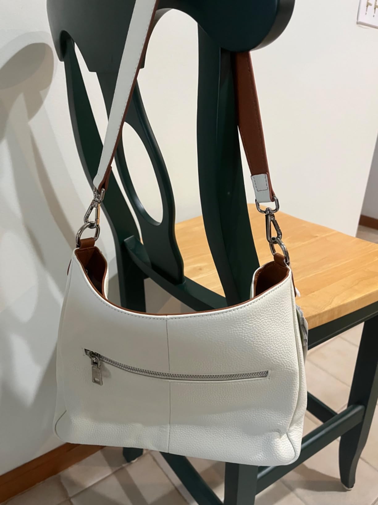befen Soft Genuine Leather Hobo Bags Purse for Women Crossbody Shoulder Bag | Real Leather, Slouchy Shoulder Bag, 2 Detachable Shoulder Straps, Multi Pockets customer photo 2