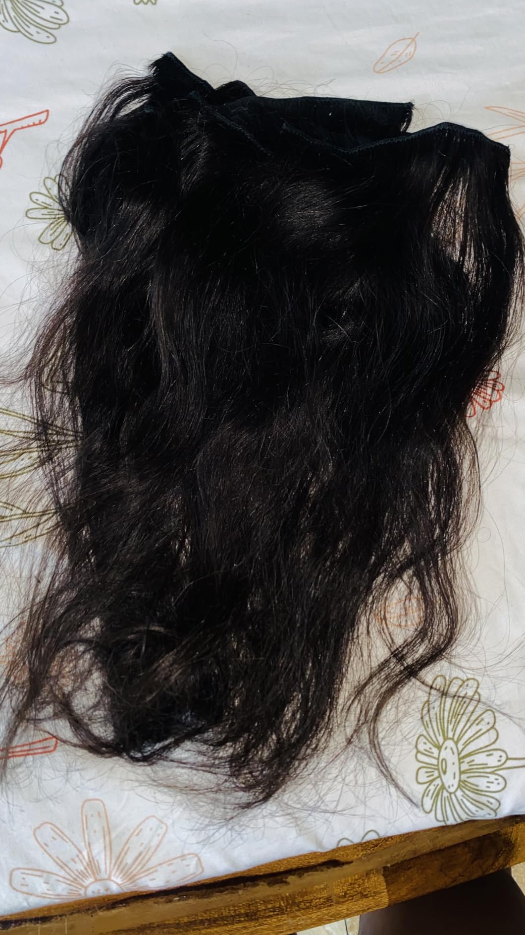 LUVME Zero Trace Yaki Straight 100% Real Human Hair Clip In Hair Extensions | 16 Inch 100g 7pcs, #1B Natural Black, 0.59mm Ultra-Thin, Lightweight & Breathable, Natural Blend customer photo 2