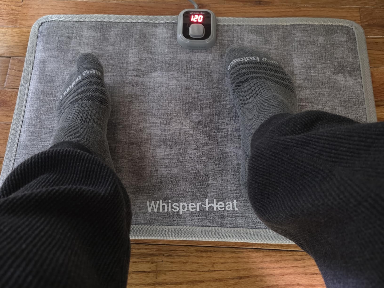 WhisperHeat™ Heated Floor Mat - Electric Tap-to-Activate Foot & Floor Warmer - Silent, Energy-Efficient Underfoot Heating Mat customer photo 2