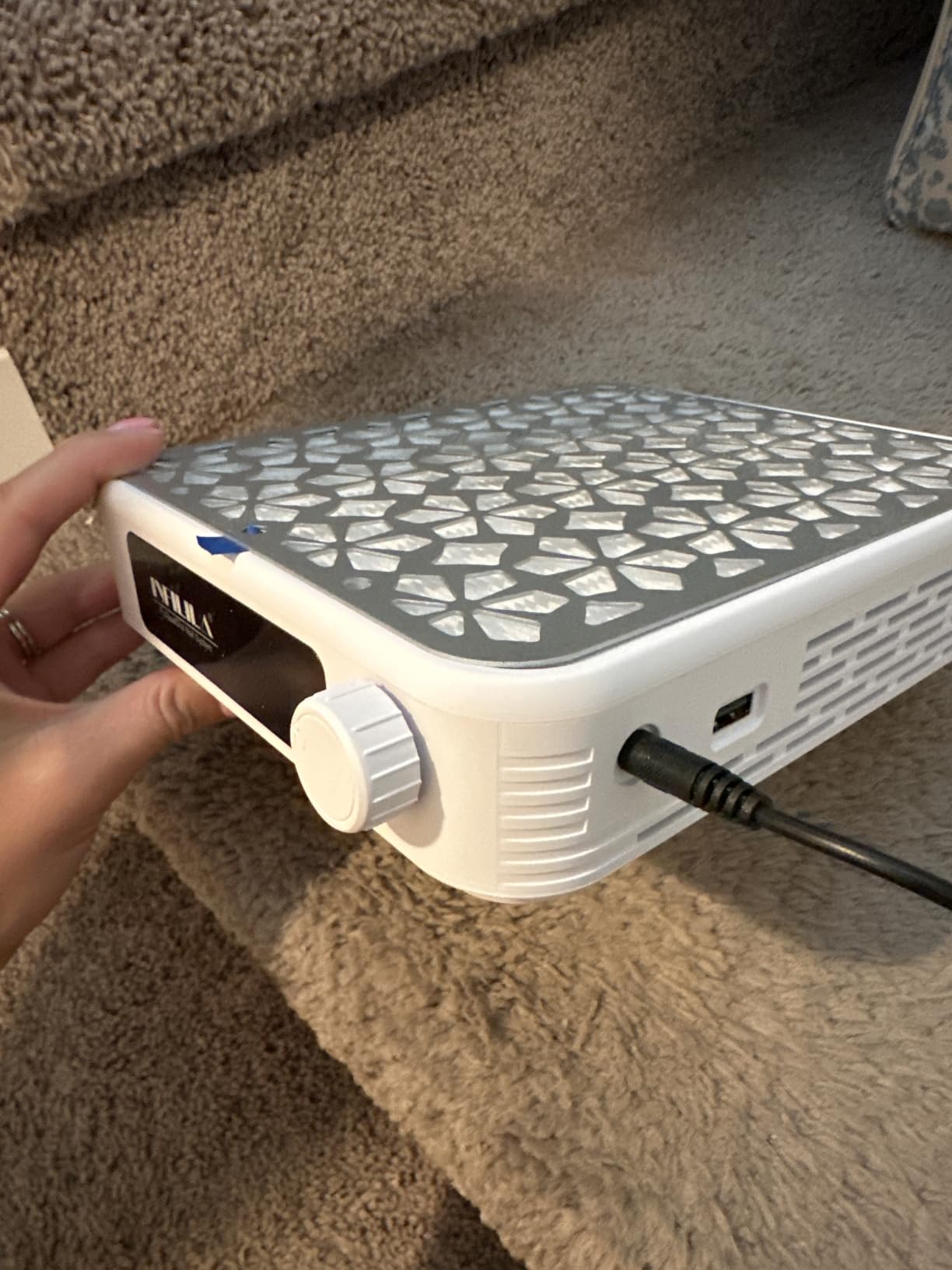 NXJ INFILILA Nail Dust Collector,4500RPM Powerful Dust Collector Nail Tech | Professional Nail Fan/Vacuum/Vent Dust Collector,Reusable Filter,Quiet,45 Strong Suction Modes,Led Display,Home Salon Use customer photo 1