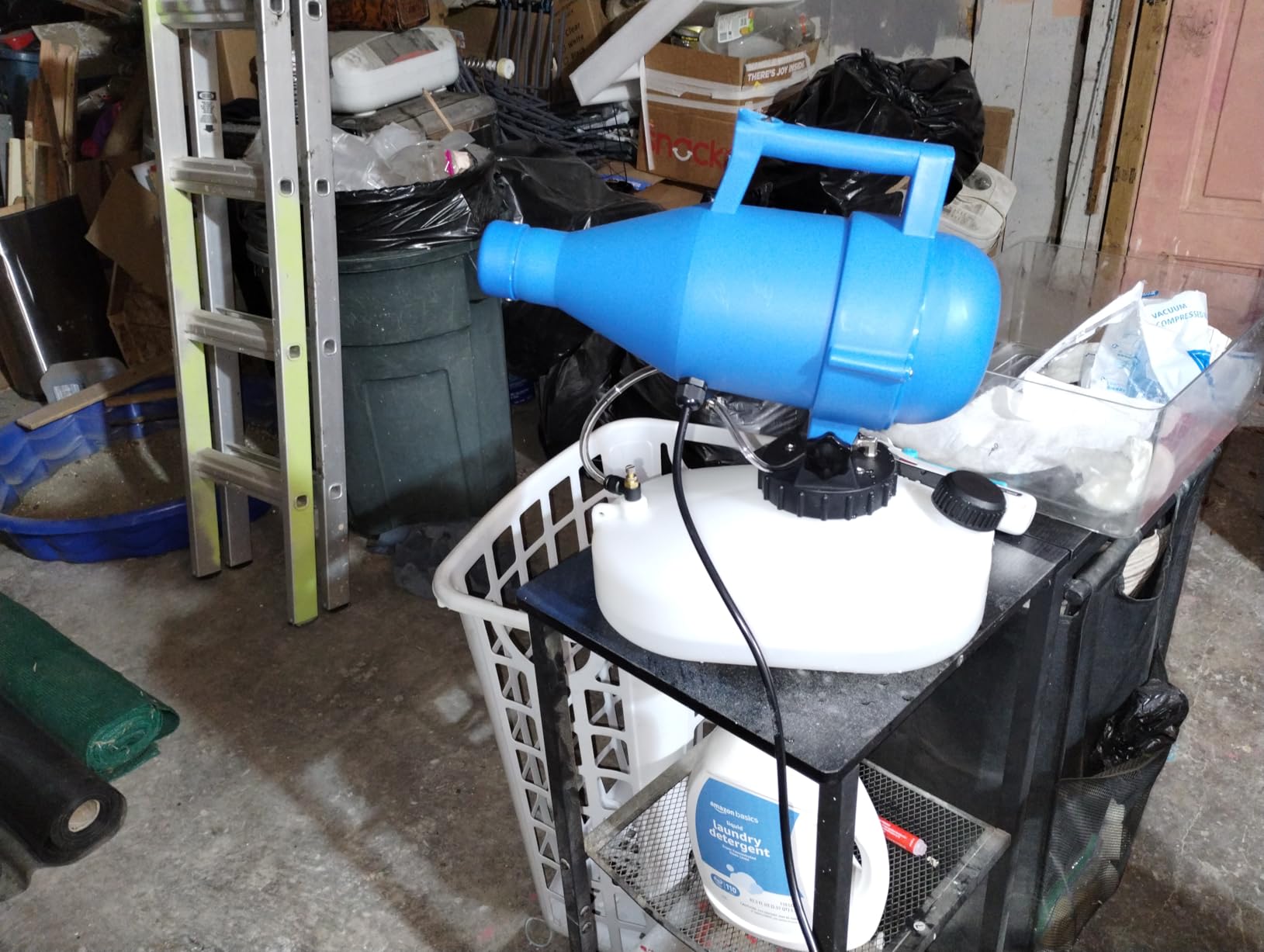 4.5L(1.2 Gallon) Tank, Portable Electric ULV Cold Fogger 1200W Adjustable Flow Fine Mist Sprayer with Long 17ft Power Cord for Home, Garden, Cleaning customer photo 2