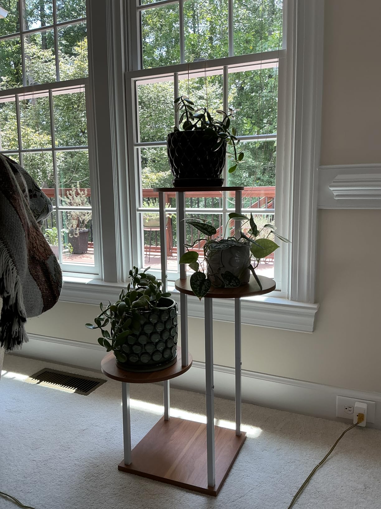 4 Tier Plant Stand Indoor Outdoor, Metal Flower Shelf Display Holder Corner | Multiple Plants Rack Tall Holder, Sturdy Rustproof Metal, Space-saving Tiered, Modern for Patio Balcony Porch Garden (Black) customer photo 1