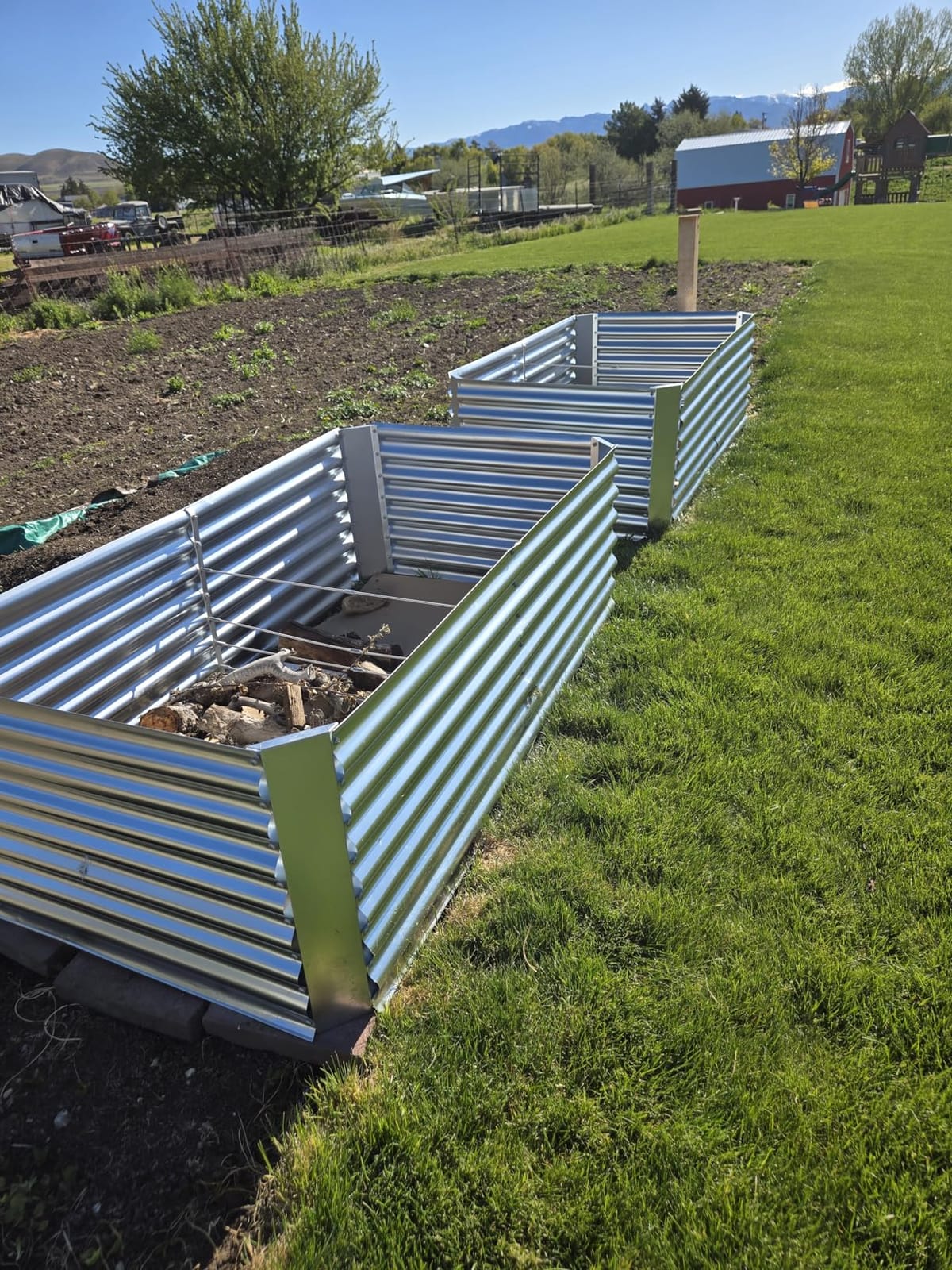 Land Guard 2 Pack 6×3×2 ft Galvanized Metal Raised Garden Bed, 2FT Deep Root Elevated Planter Box Steel Large Vegetable Flower Bed Kit, Silver customer photo 2