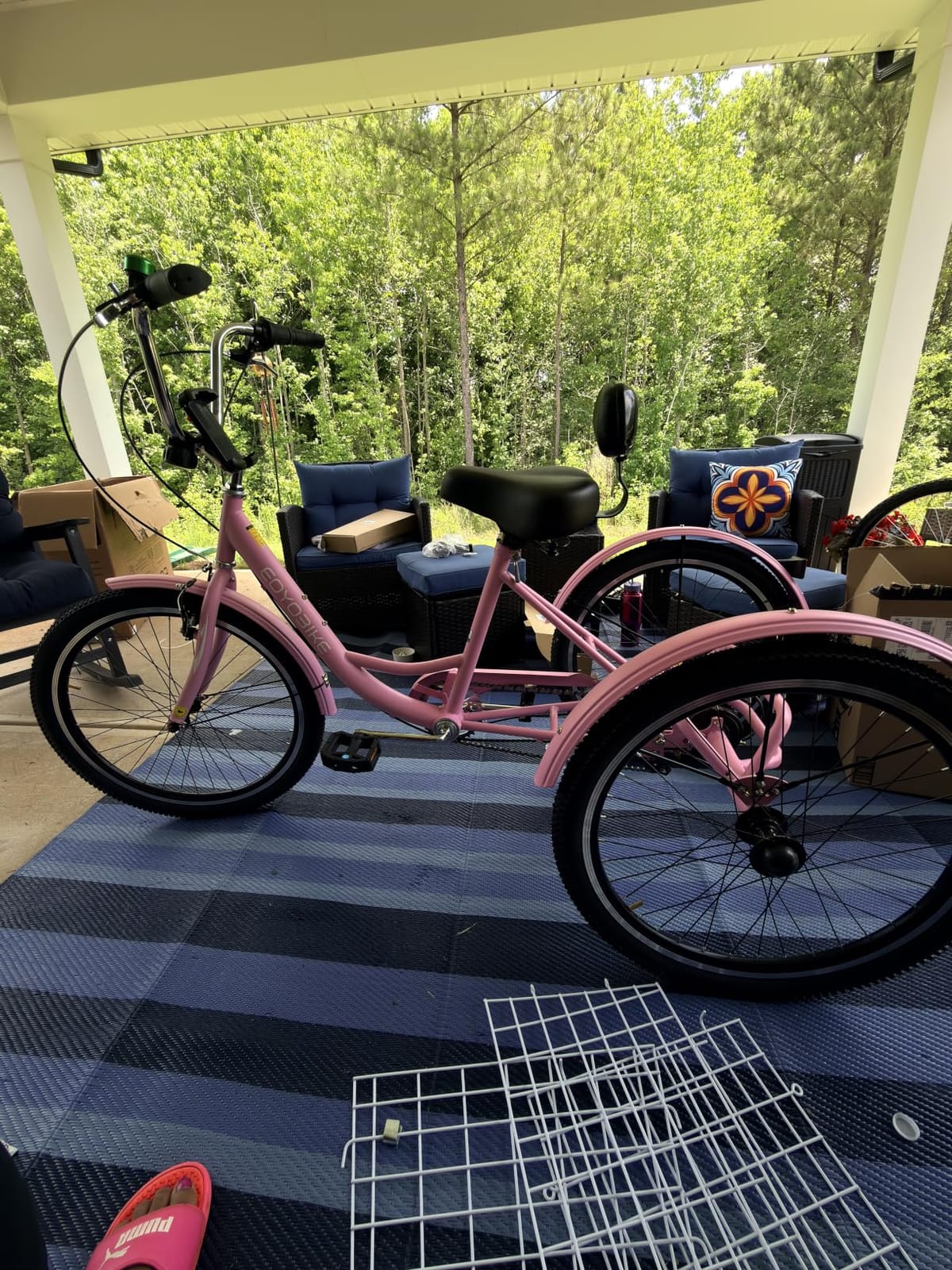 Adult Tricycle, 7 Speed Adult Trike, 20/24/26 inch 3 Wheel Bike with Basket | Low Step-Through Frame, Wide Seat with Backrest, 350 lbs Capacity, Tricycle for Adults, Seniors, Women and Men customer photo 1