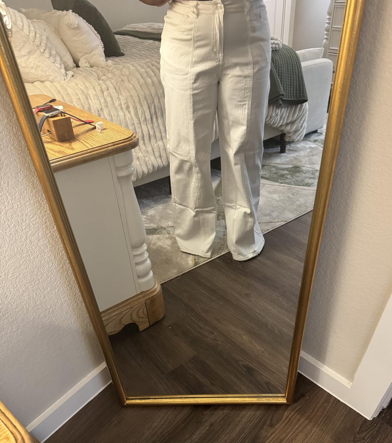 Trendy Queen Women's Wide Leg Baggy Jeans High Waisted Front Seam Pants | Stretch Cotton Denim Pants,Vintage Streetwear Apparel,Relaxed Fit Bottoms customer photo 2