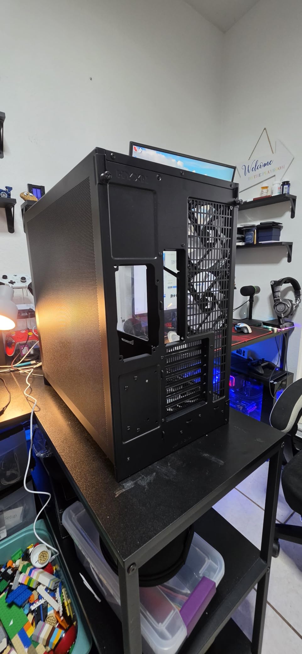 H2 (2026) HYXN ATX PC Case, Pre-installed 8 PWM ARGB Fans (6X140mm,2X120mm), Large Dual-Chamber ATX Mid-Tower Airflow Computer Case, Gaming PC Case, 420mm Radiator Support, Type-C 3.2 (Black RGB) customer photo 2
