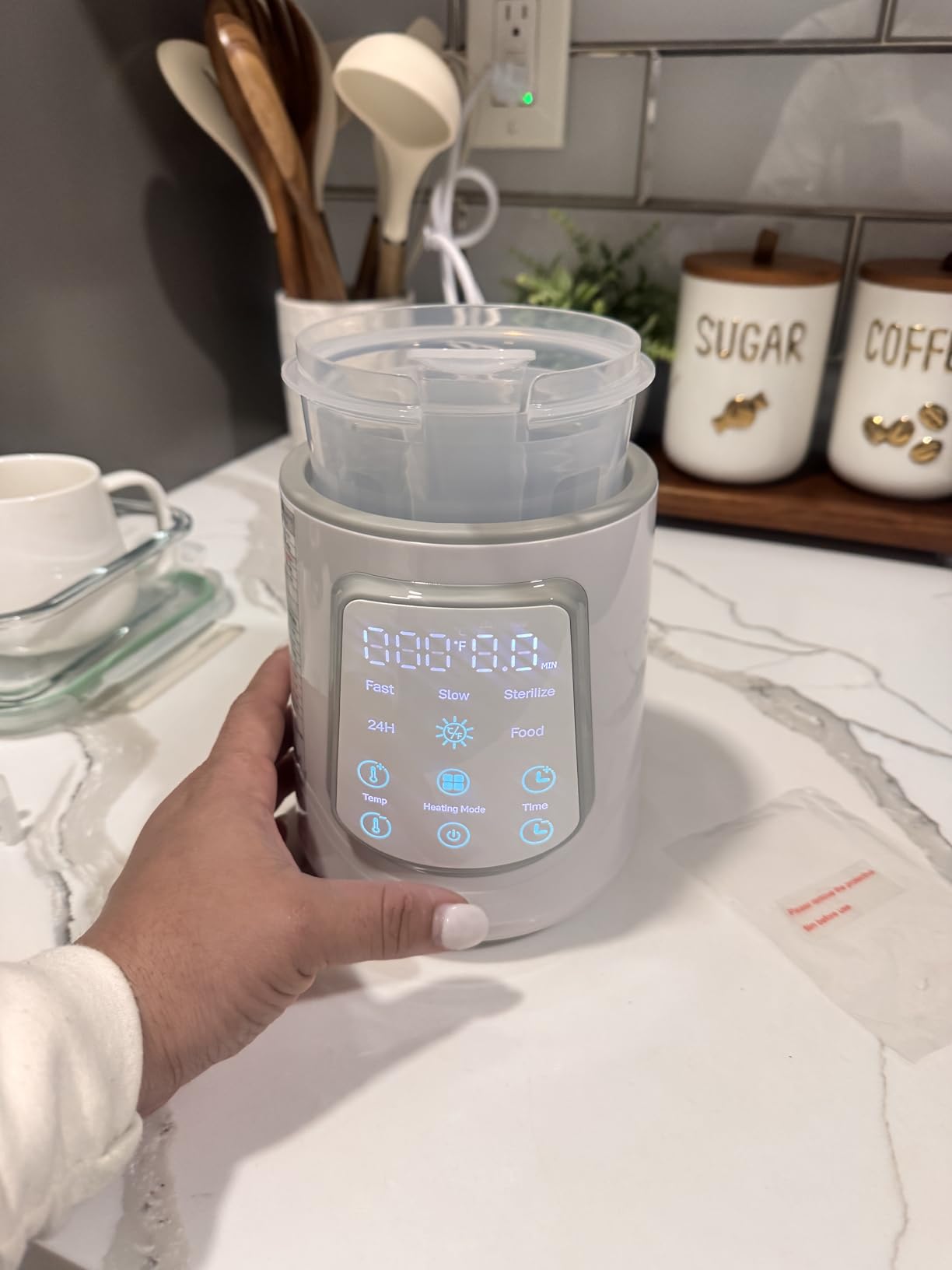 12 in 1 Fast Baby Bottle Warmer Constant Temp Milk Warmer Fits All Bottles, Even Heating No Hot Spots, Night Mode, Sterilizing for Breastmilk & Formula customer photo 1