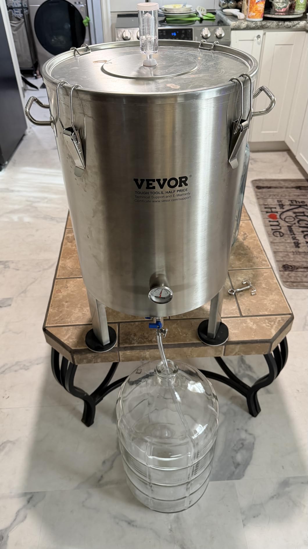 VEVOR Pressure Fermenter 15 PSI, 8 Gal/30L All-in-One Stainless Steel Conical Secondary Fermentation Bucket, for Wine, Beer Brewing Equipment customer photo 1
