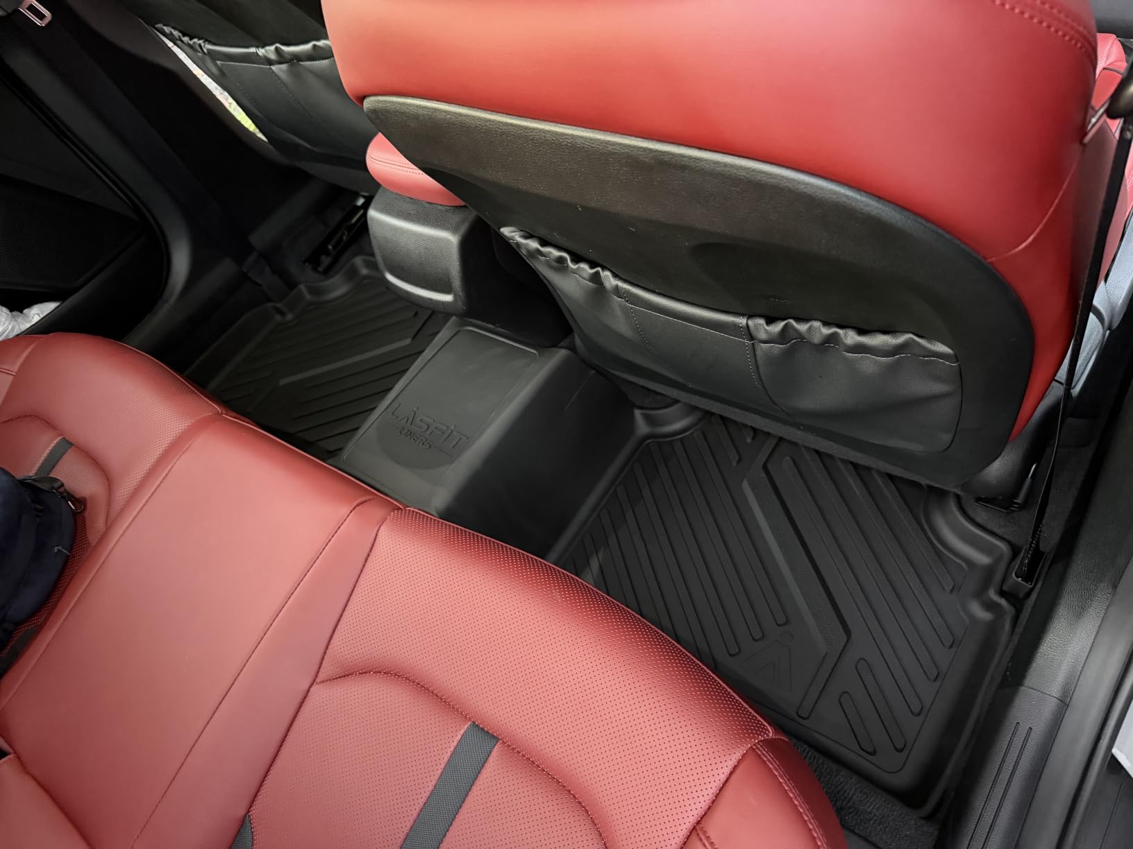 LASFIT Floor Mats for Kia Telluride 2025 2024 2023 2022 2021 2020 | All Weather TPE Custom Fit Floor Liners, 1st 2nd & 3rd Row Car Mats Accessories, Black customer photo 2