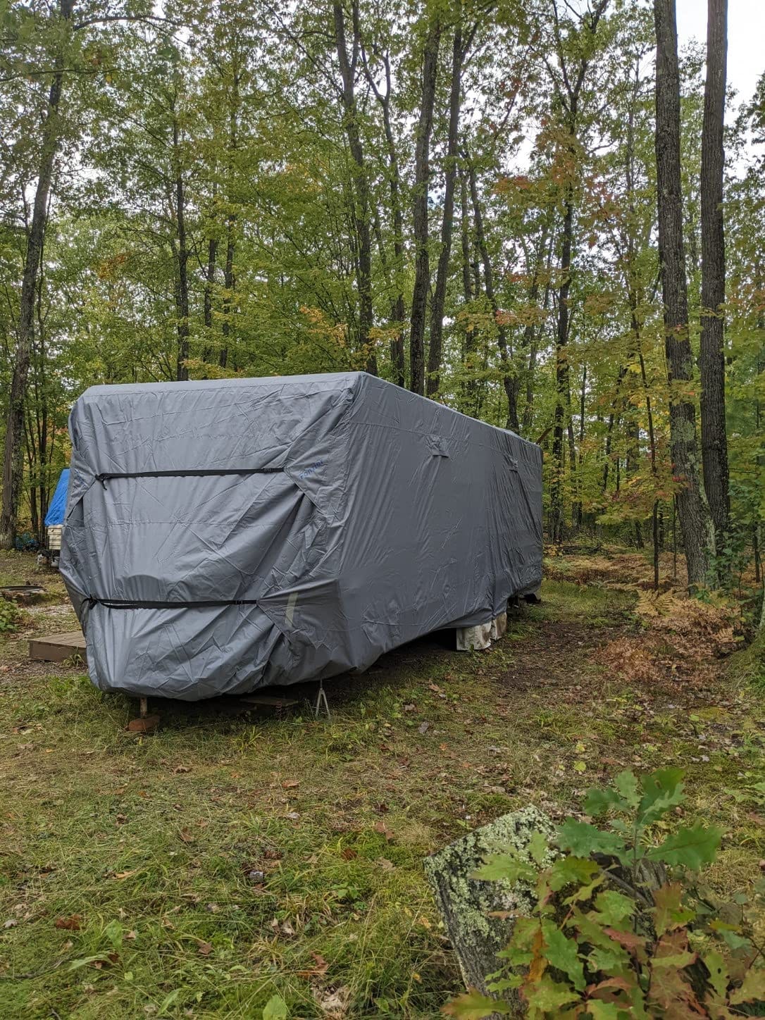 Fonzier 5th Wheel RV Cover, 9 Layers Heavy Duty RV Cover Fits 37-40FT | RV Cover for 5th Wheel Motorhome Camper, Weatherproof, Anti-UV, Rip-Stop, Breathable RV Cover Set with straps, Light Gray customer photo 2