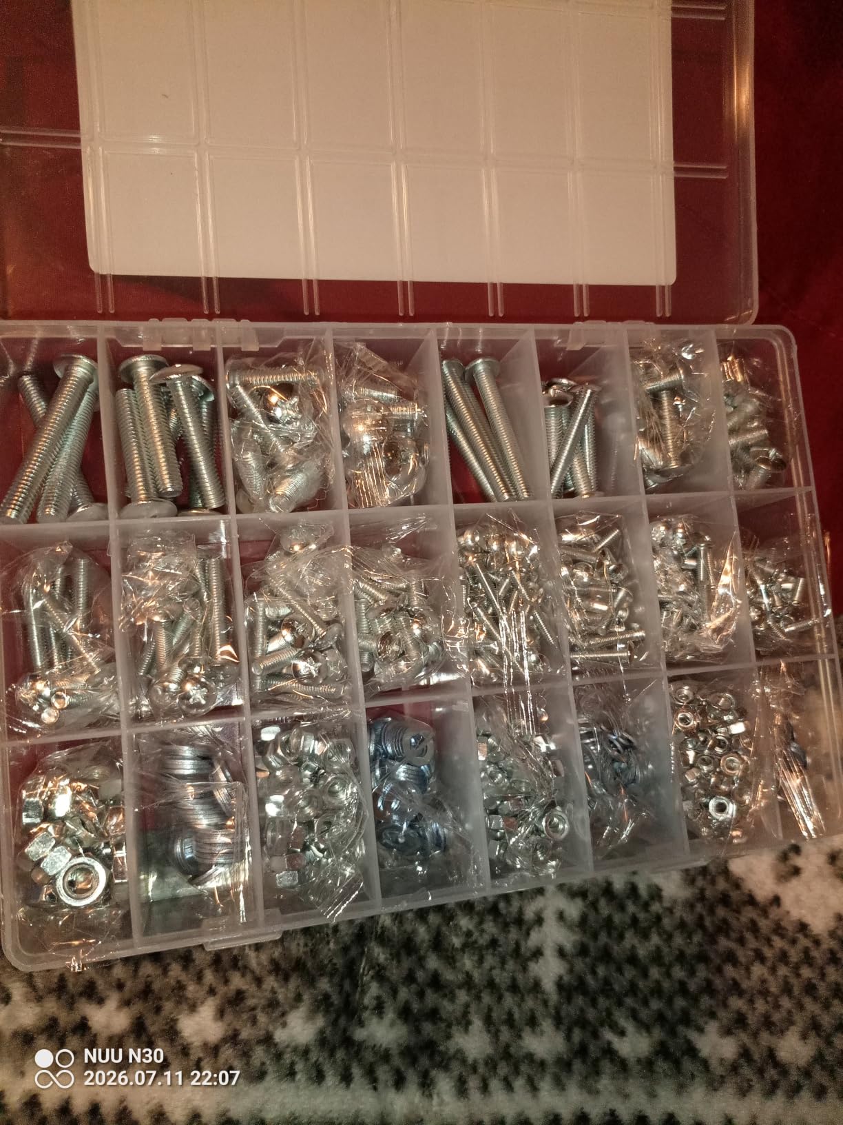 121PCS Nuts and Bolts Assortment Kit, M4 M5 M6 Phillips Head Machine Screws Assorted Set with Storage Case, Small Metric Bolts Nuts and Flat Washers Kit customer photo 2