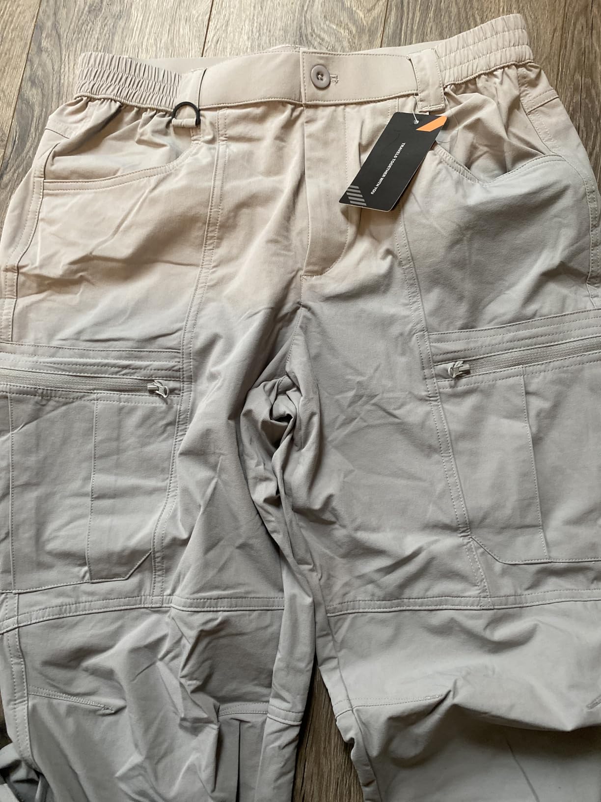 Zoofly Mens Hiking Pants Lightweight Nylon Stretch Cargo Work Pants for Men Waterproof with Pockets customer photo 1