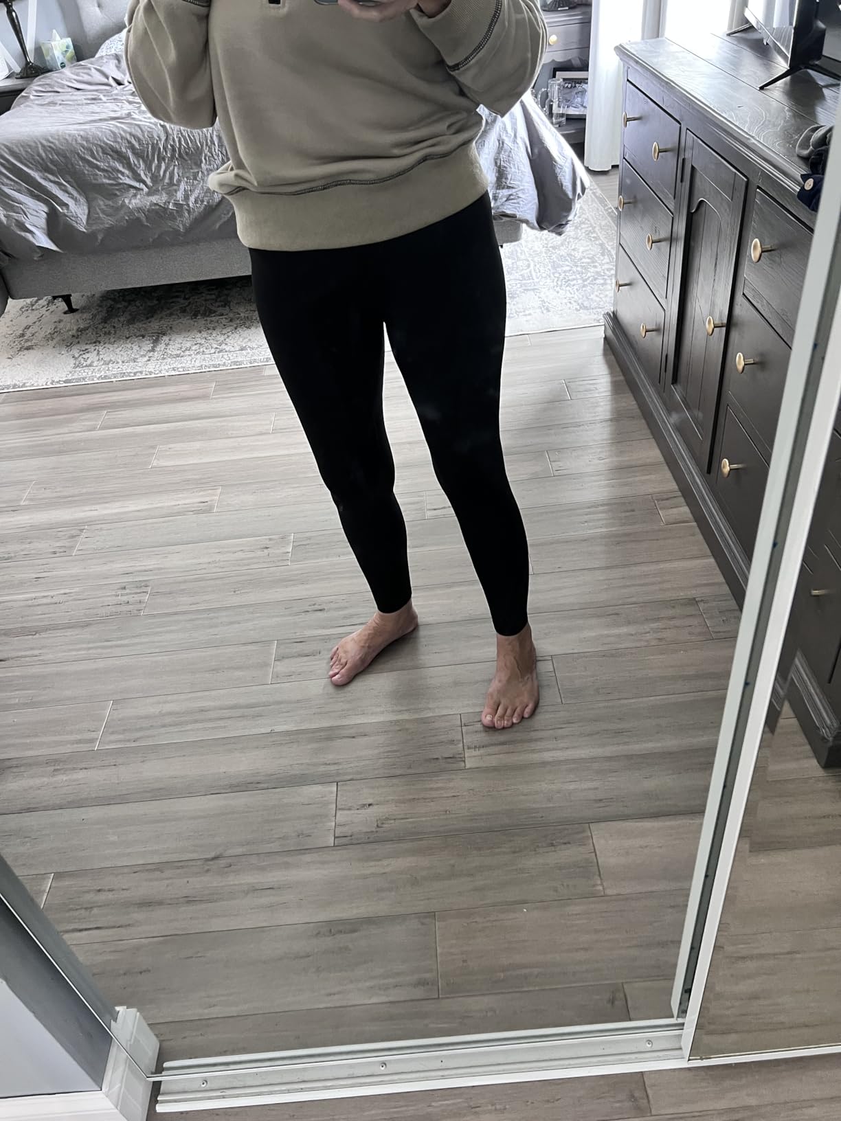 High Waisted Leggings for Women - No Front Seam Tummy Control Yoga Pants for Workout Running No See Through customer photo 2