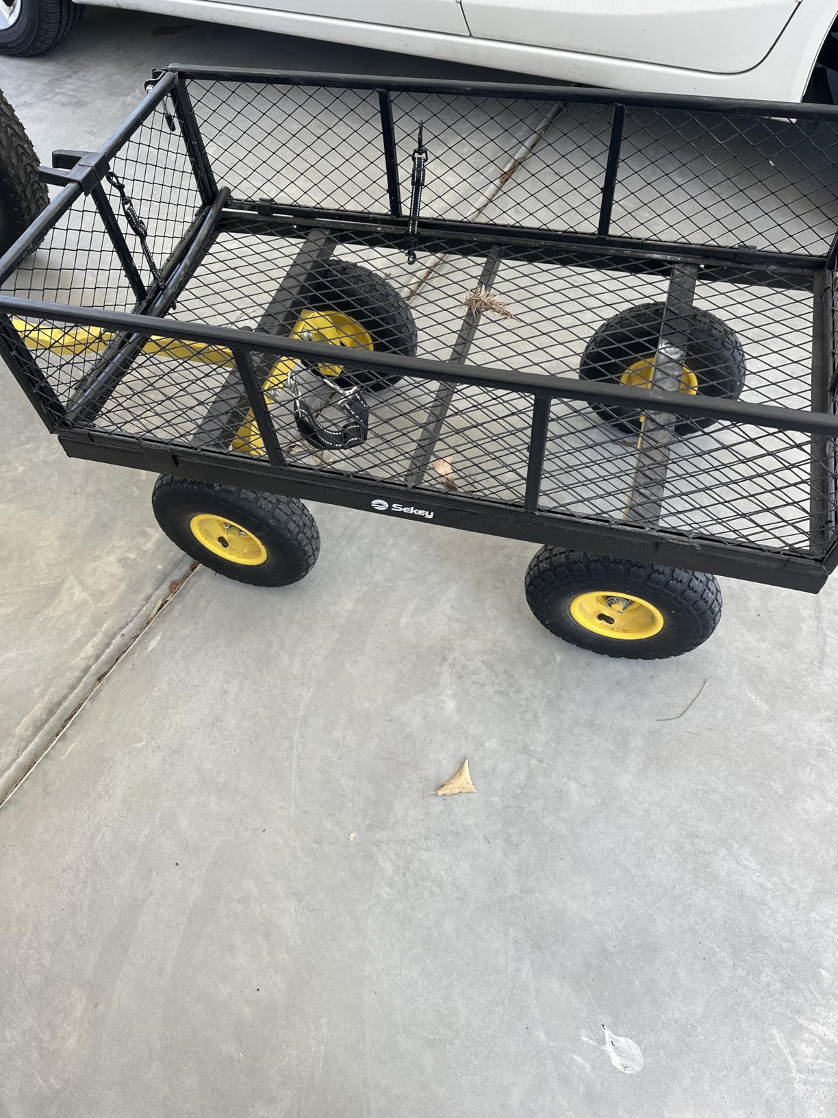 Sekey 1000lbs Heavy Duty Steel Garden Cart for Yard & Farm, Utility Wagon with Removable Sides customer photo 2