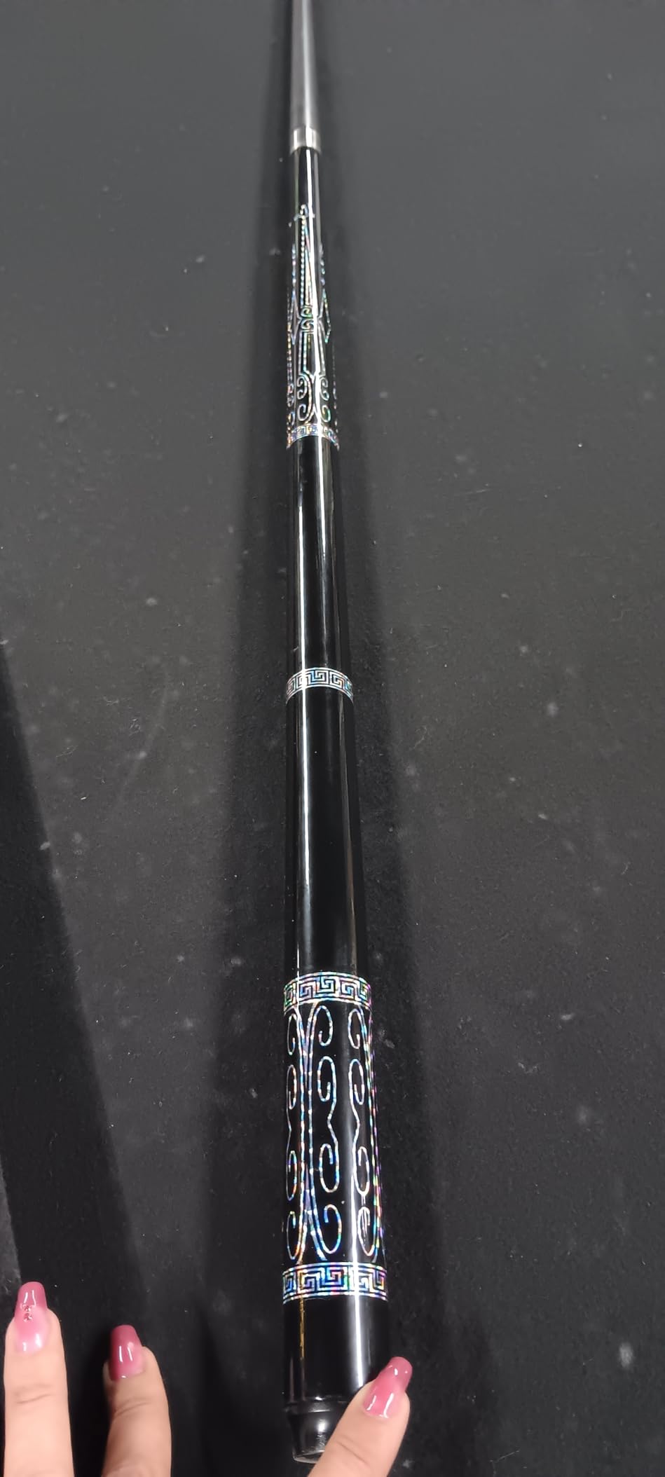 Carbon Fiber Pool Cue Stick Professional with Complete Kit, 21oz 58 inch 13mm leather tip 3/8*8 joint Weight bolt replaceable customer photo 2