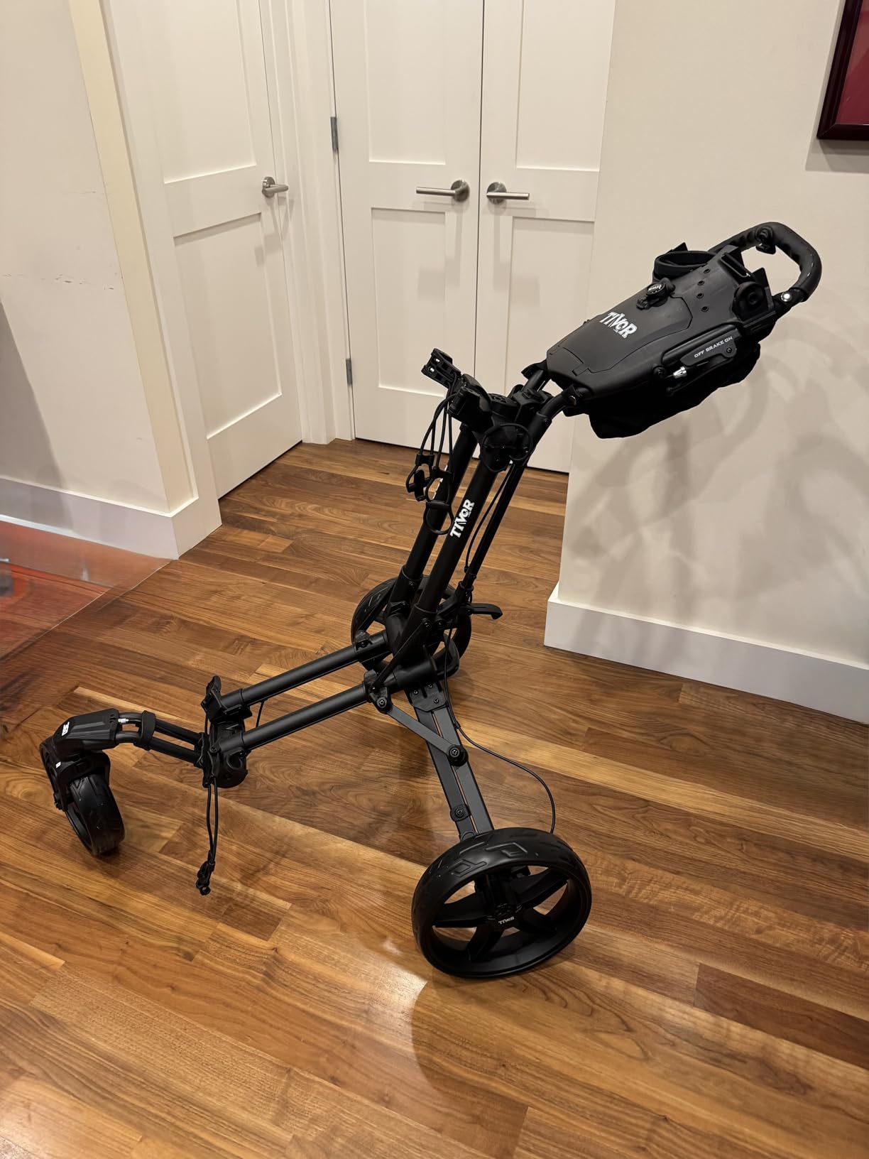 Tivor Golf Push Cart with 360° Front Wheels & Handbrake, 3 Wheel Pull Cart Offers One-Click Folding and All-Terrain Mobility customer photo 1